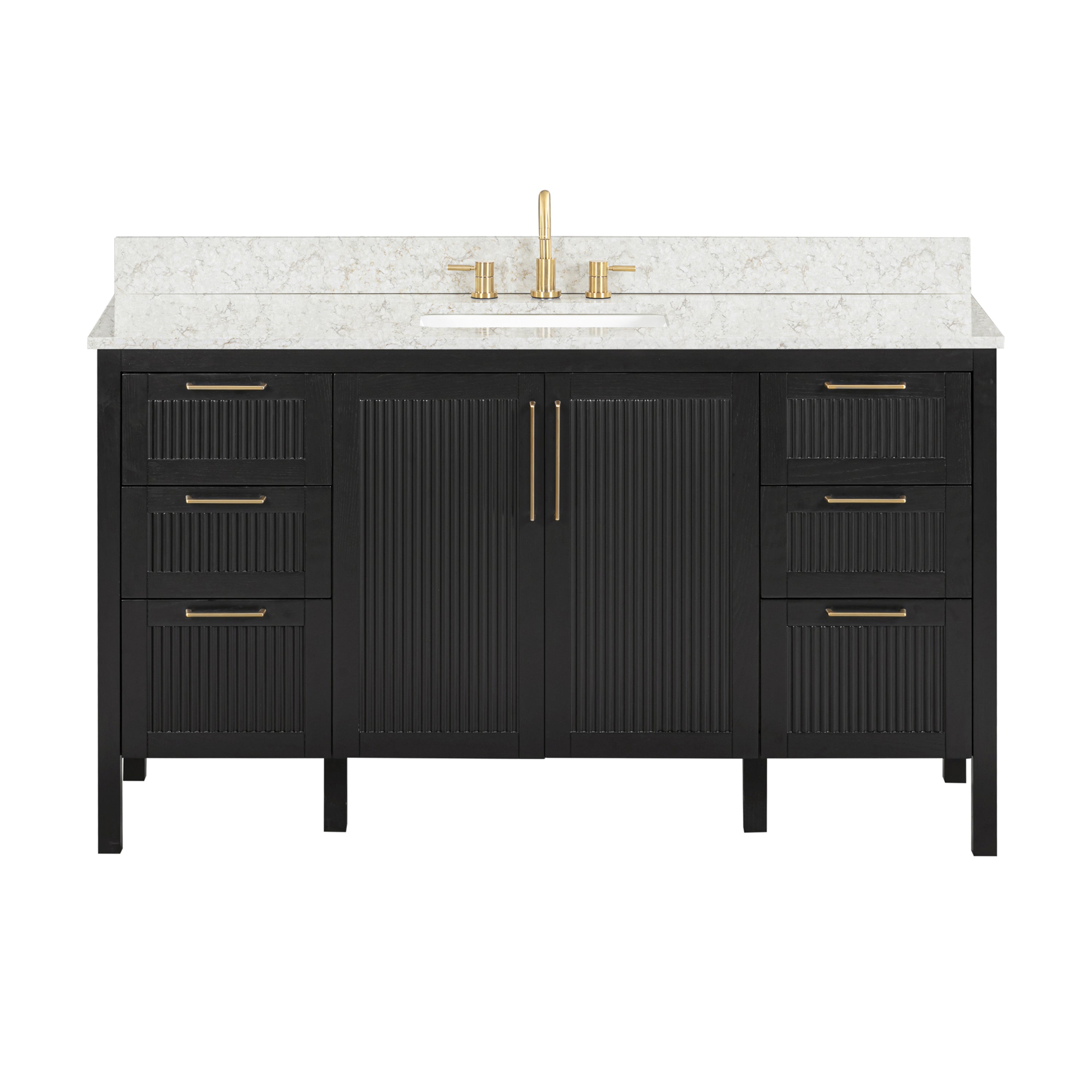 black oak vanity set