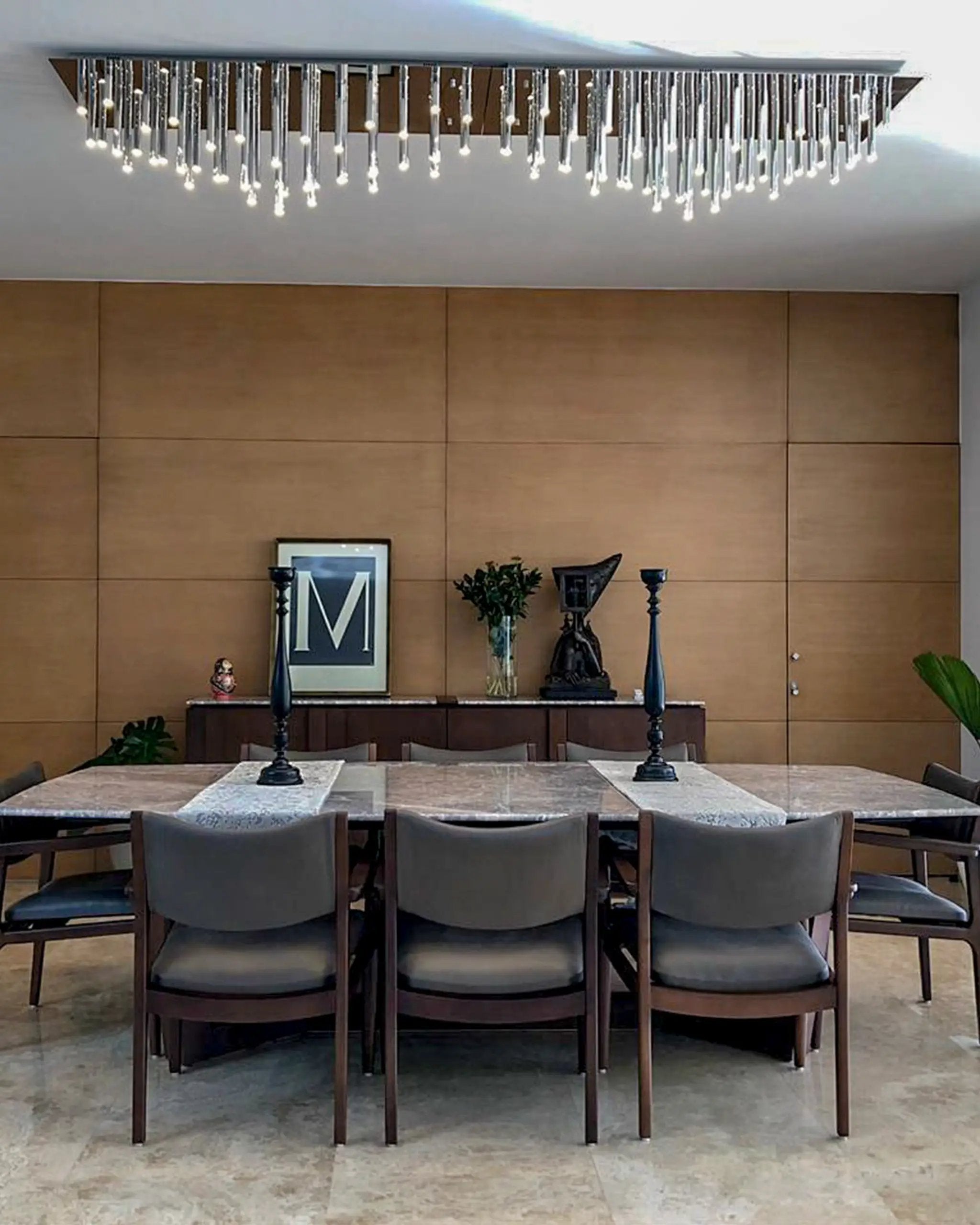 chrome chandelier