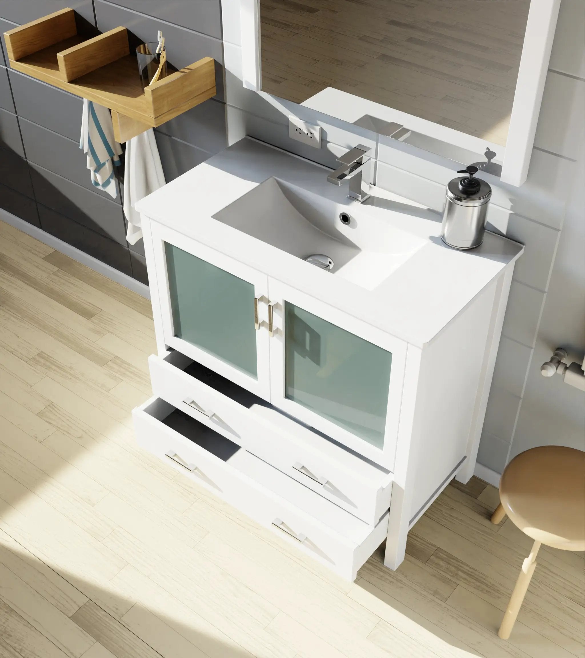 white vanity
