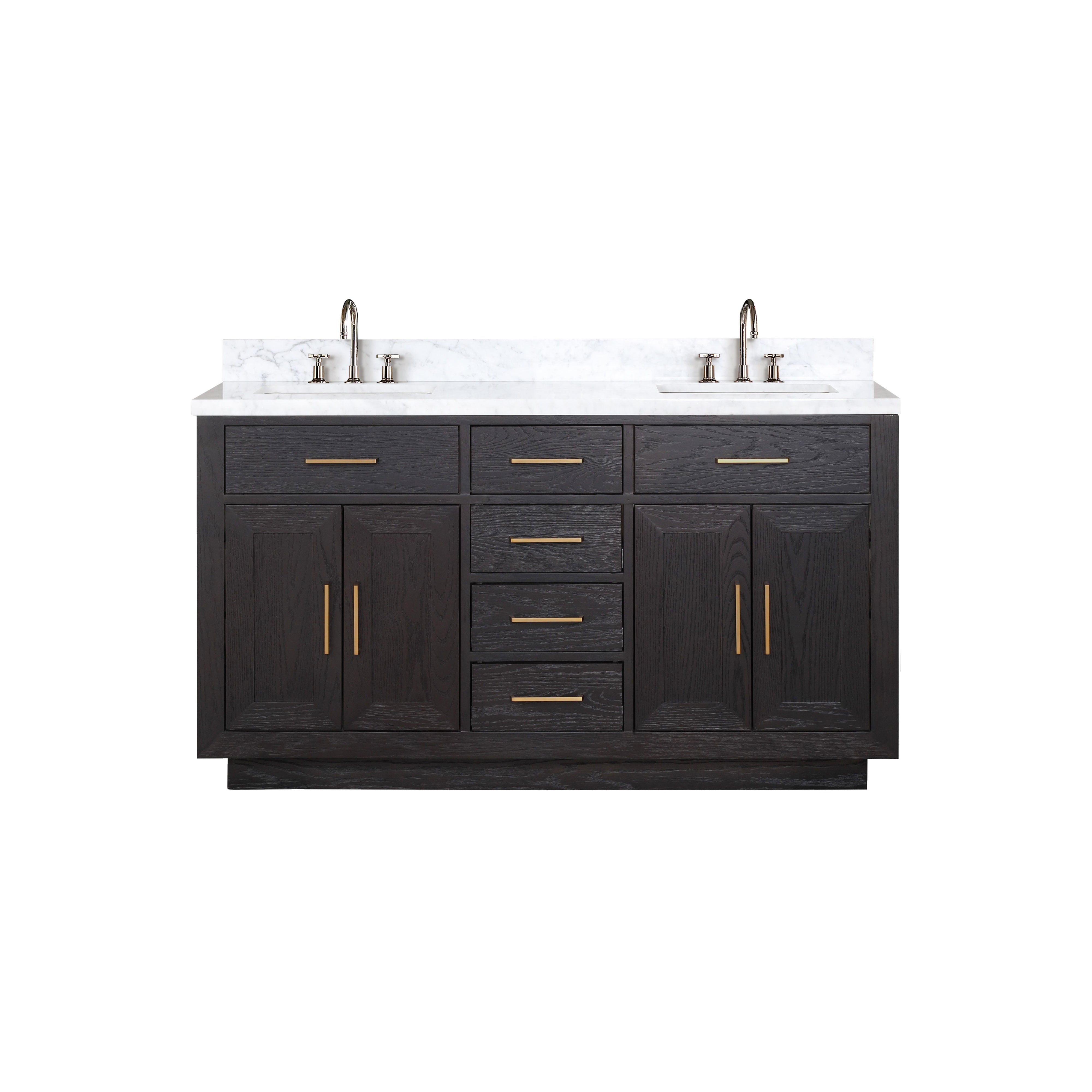 Lexora Abbey 60 in W x 22 in D Double Bath Vanity