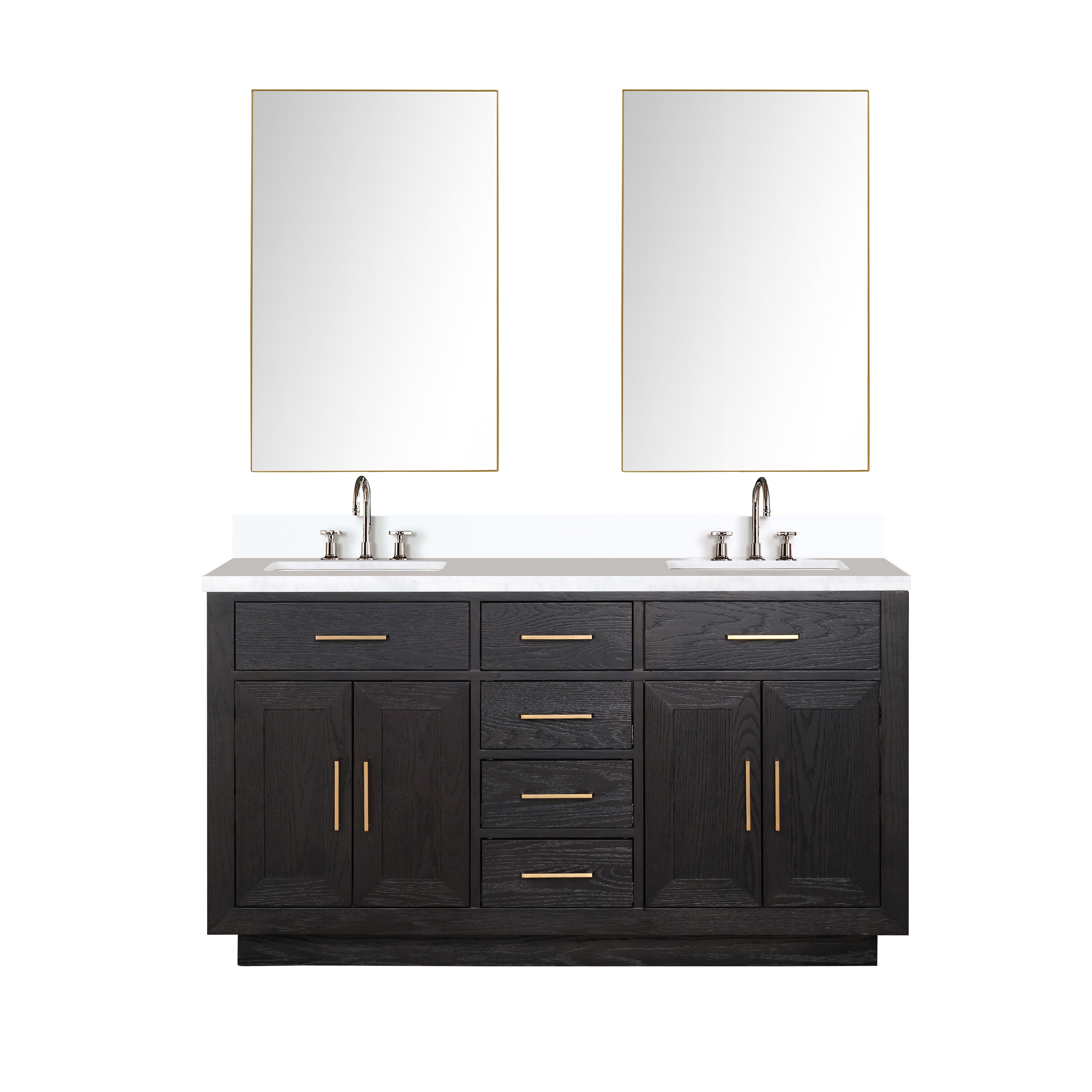 Lexora Abbey 60 in W x 22 in D Double Bath Vanity