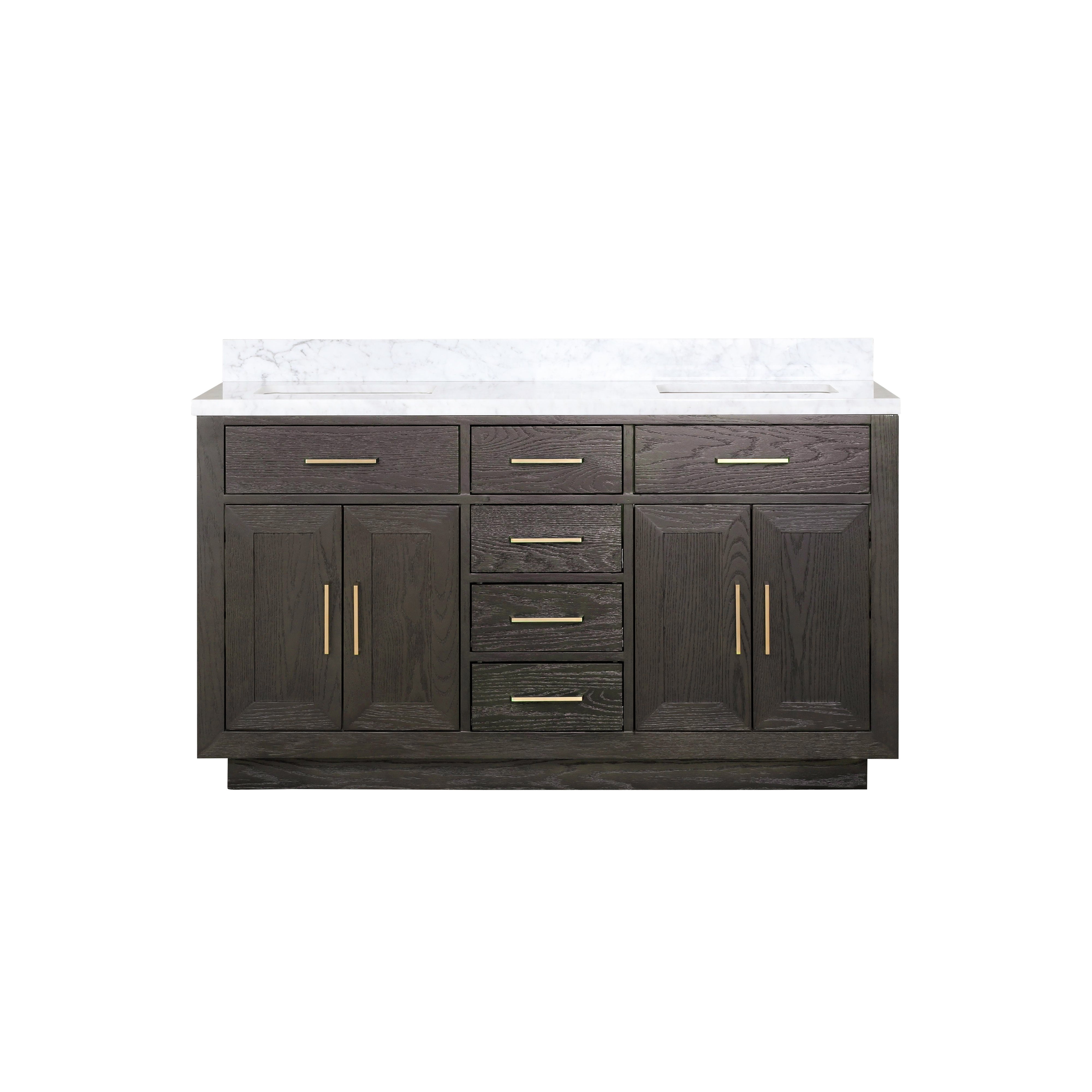 Lexora Abbey 60 in W x 22 in D Double Bath Vanity