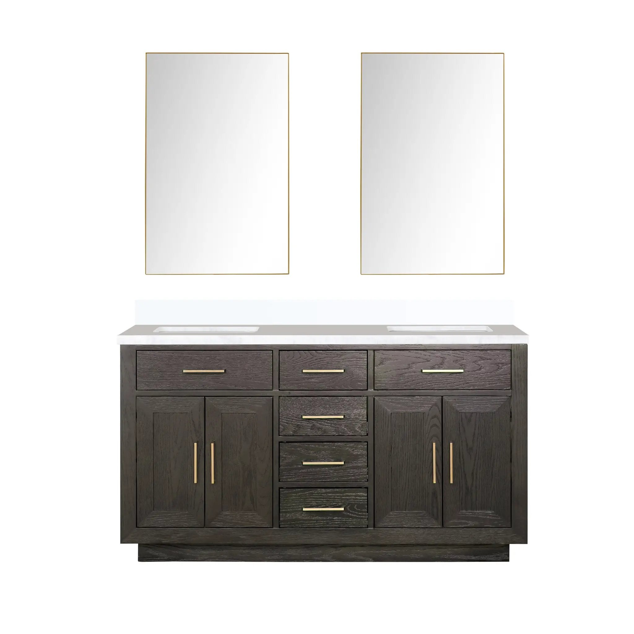Lexora Abbey 60 in W x 22 in D Double Bath Vanity by Lexora