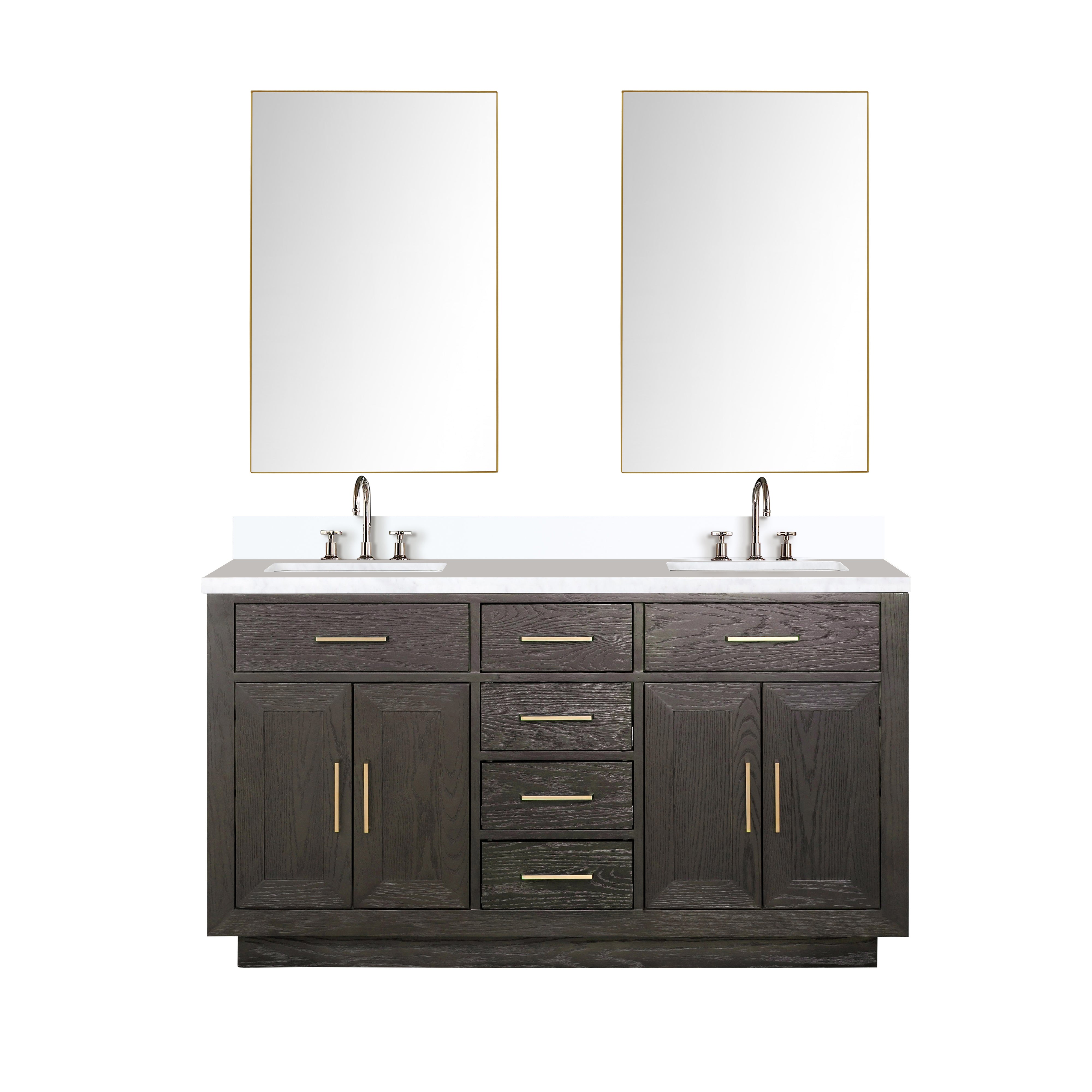 Lexora Abbey 60 in W x 22 in D Double Bath Vanity