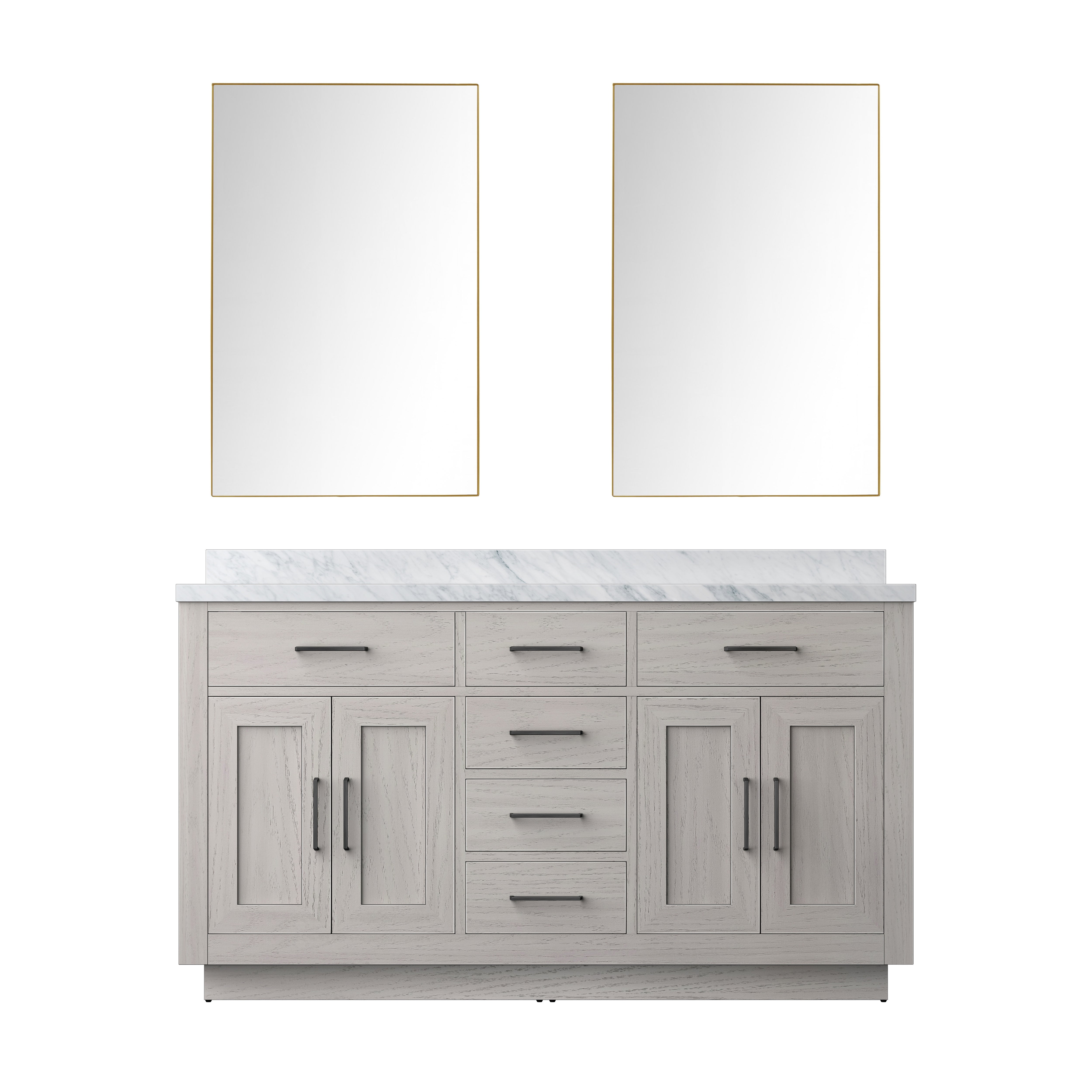 Lexora Abbey 60 in W x 22 in D Double Bath Vanity
