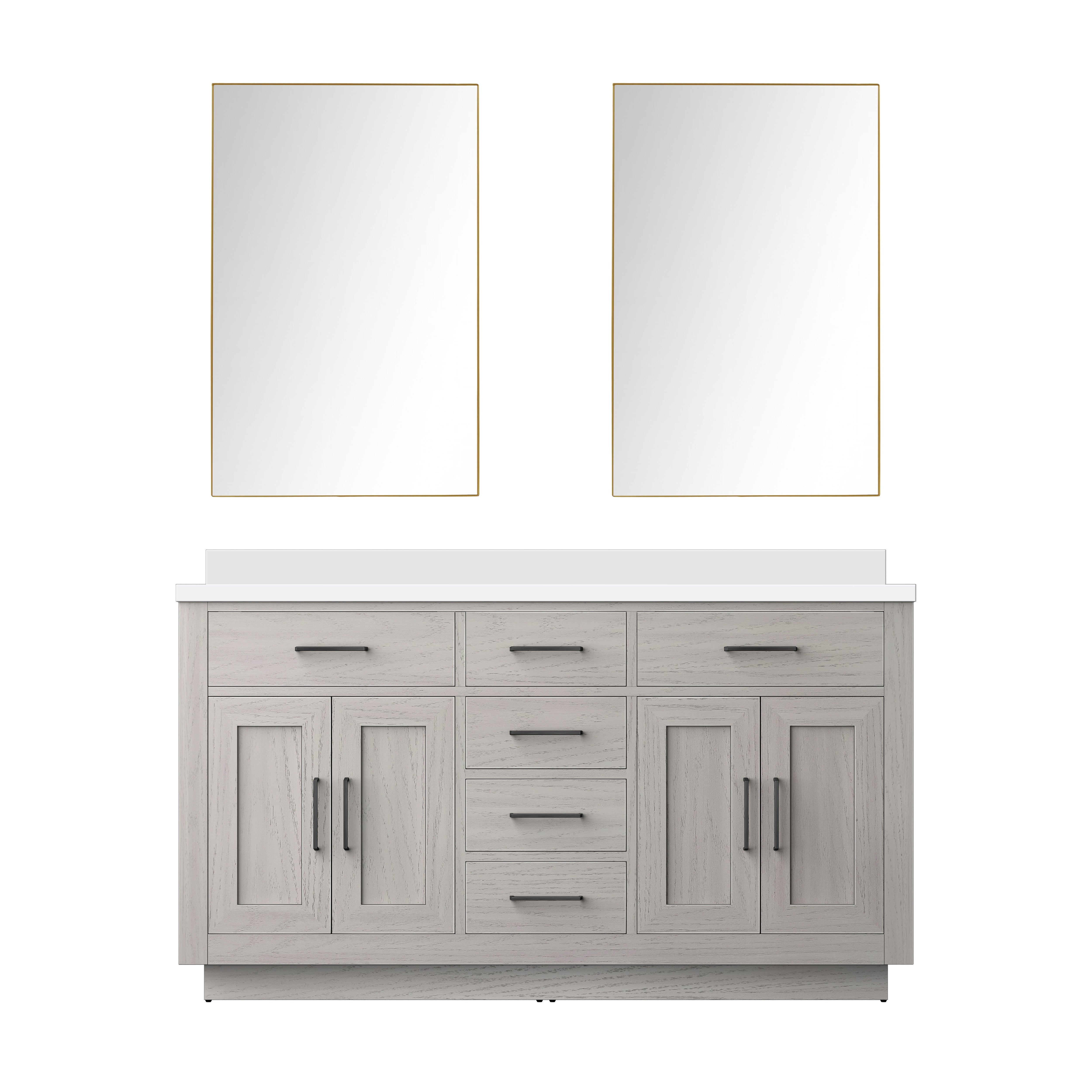 Lexora Abbey 60 in W x 22 in D Double Bath Vanity
