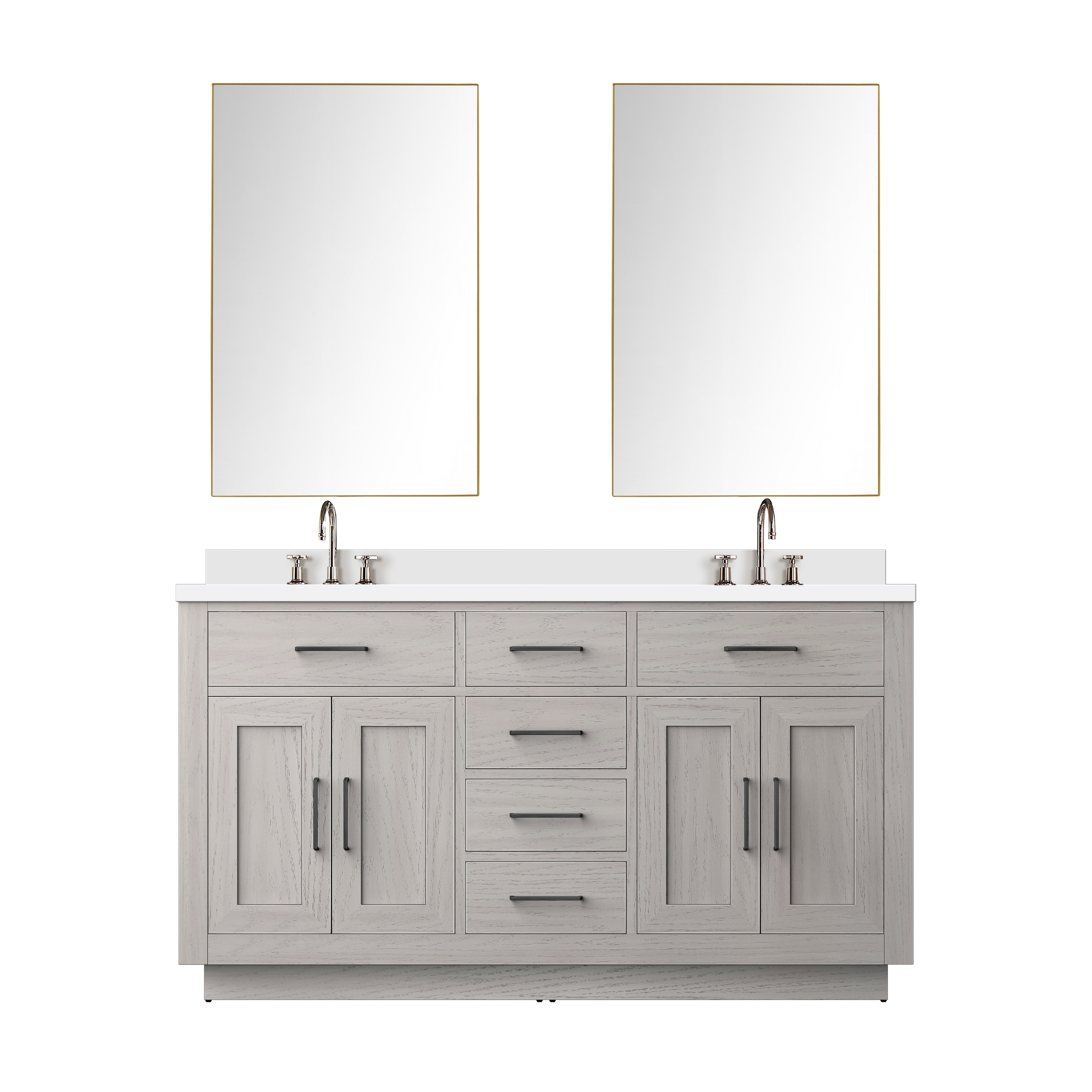 Lexora Abbey 60 in W x 22 in D Double Bath Vanity