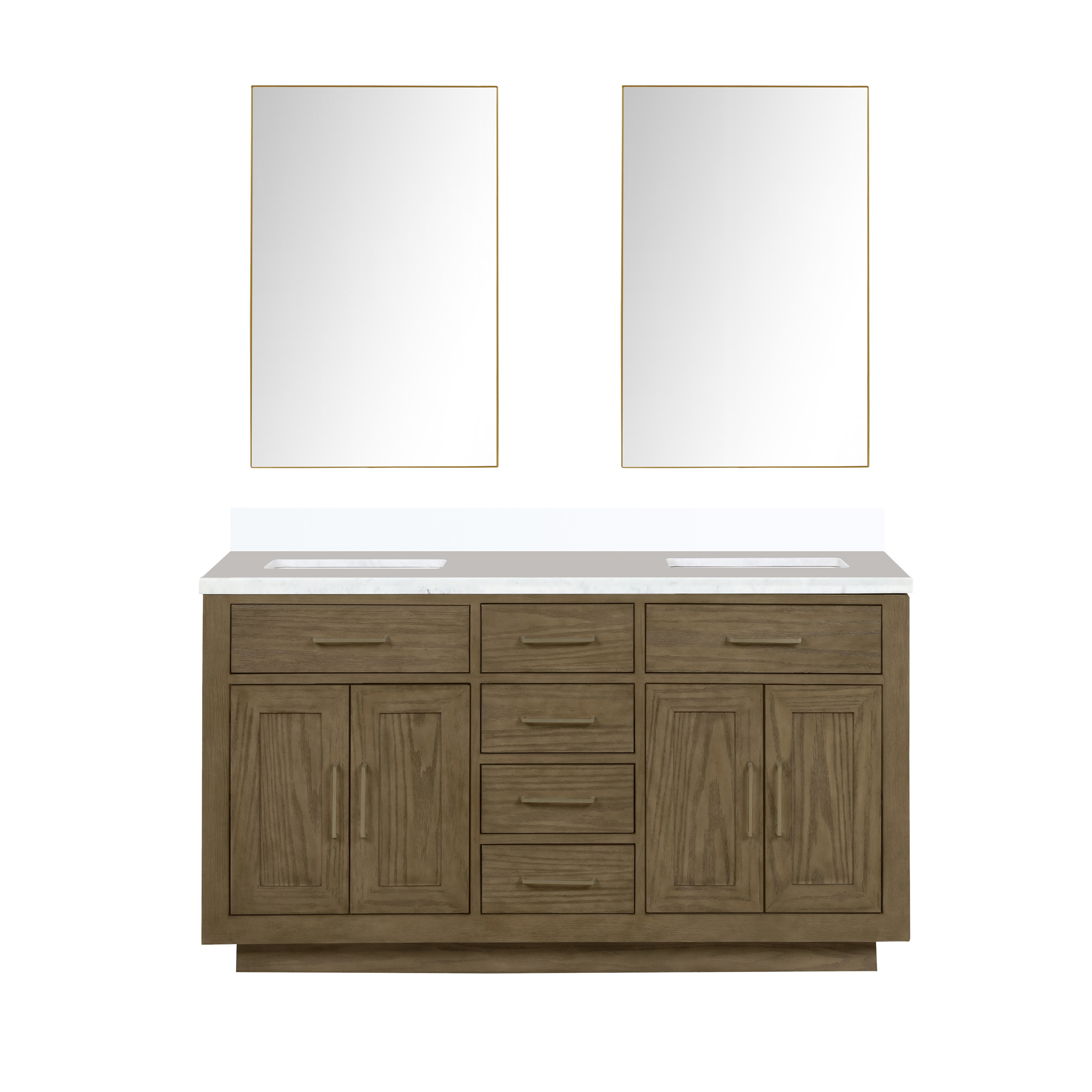 Lexora Abbey 60 in W x 22 in D Double Bath Vanity