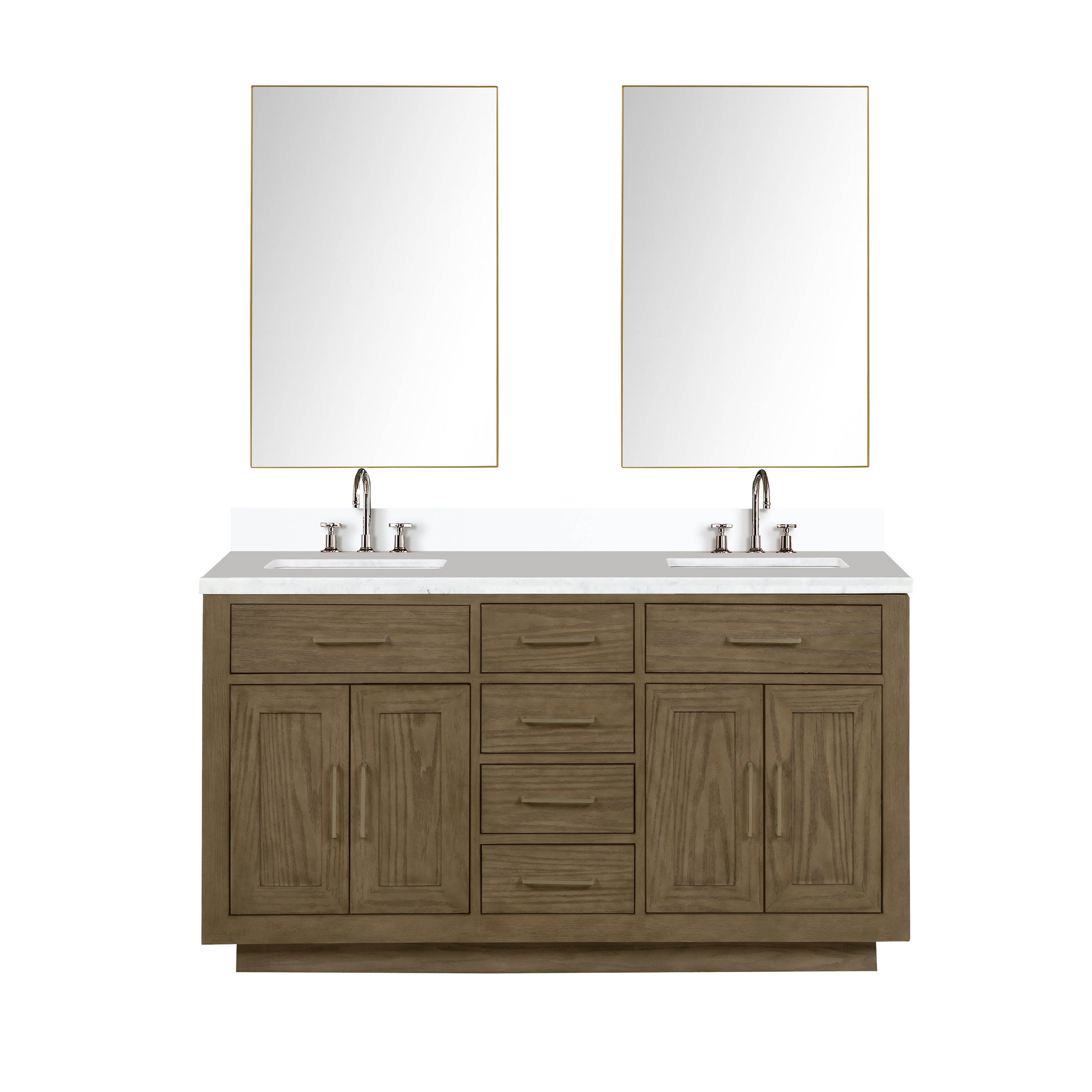 Lexora Abbey 60 in W x 22 in D Double Bath Vanity
