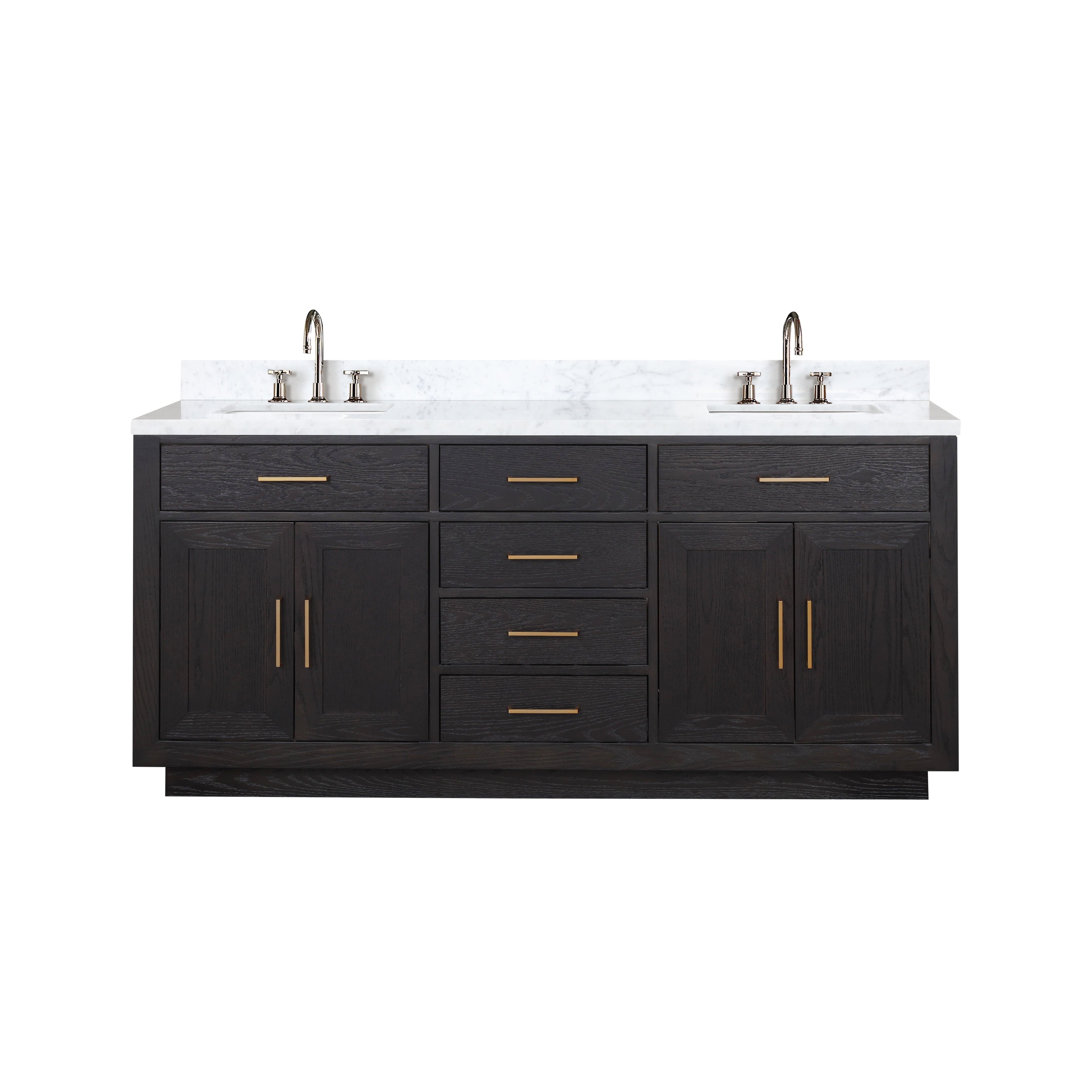 Lexora Abbey 72 in W x 22 in D Double Bath Vanity