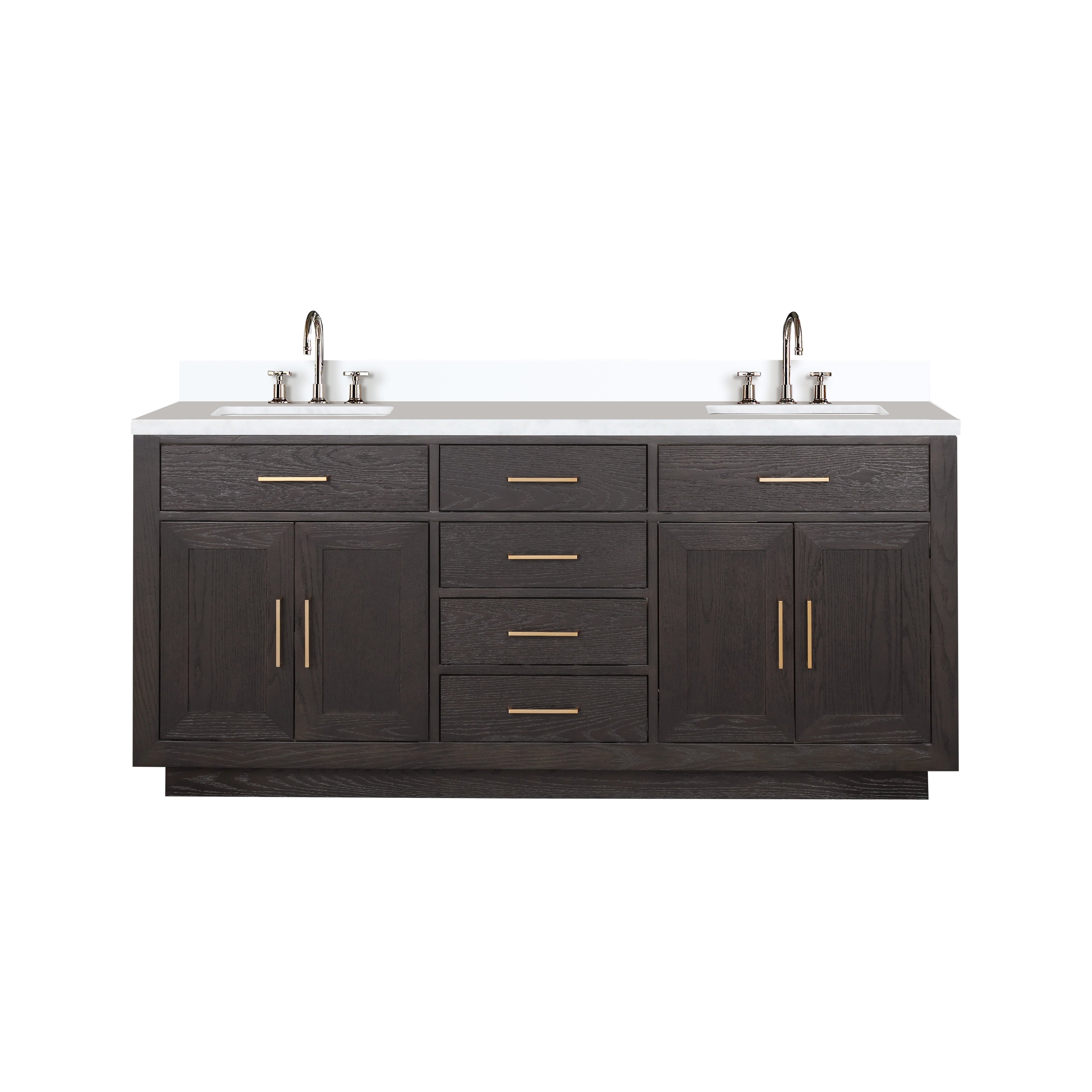 Lexora Abbey 72 in W x 22 in D Double Bath Vanity