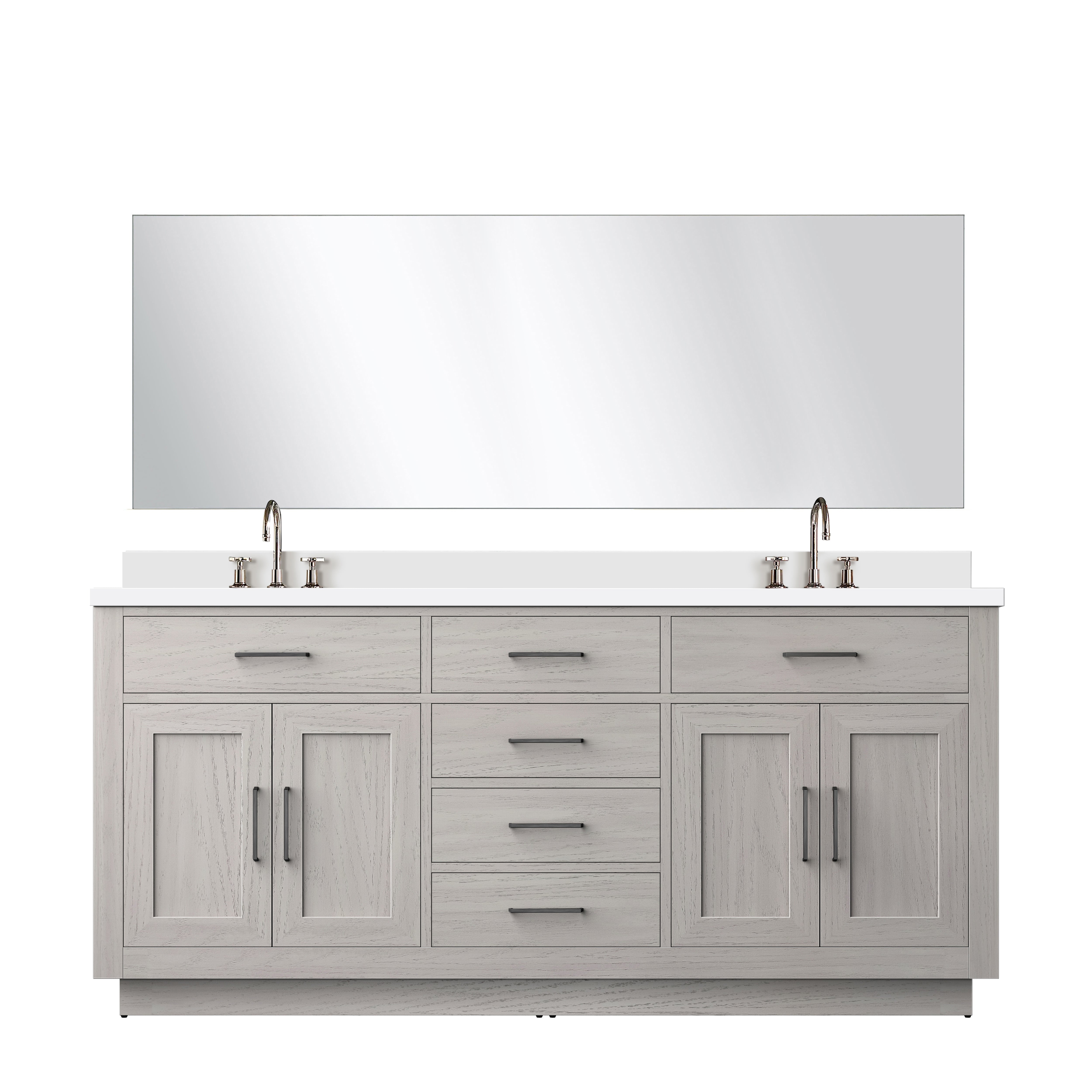 Lexora Abbey 72 in W x 22 in D Double Bath Vanity