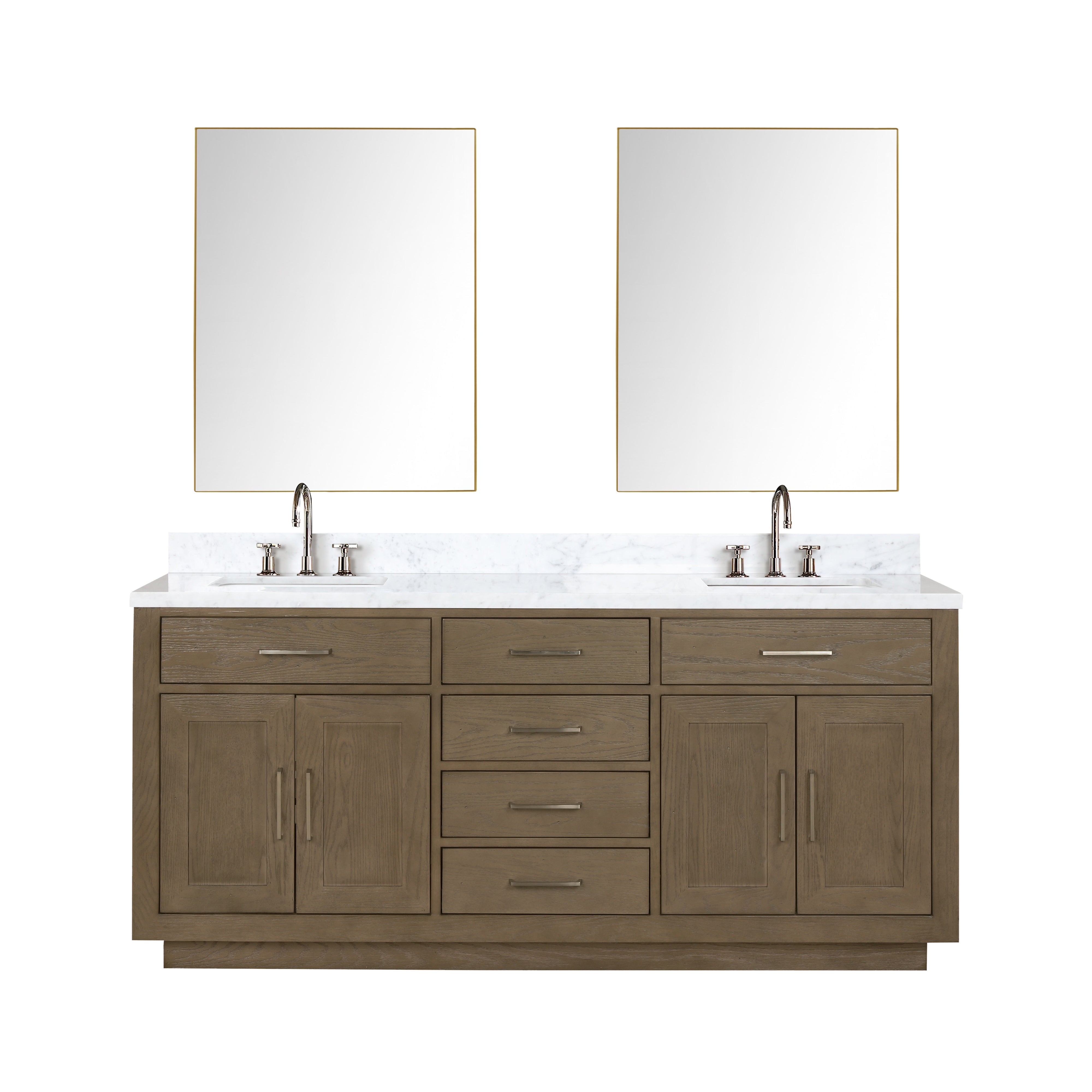 Lexora Abbey 72 in W x 22 in D Double Bath Vanity