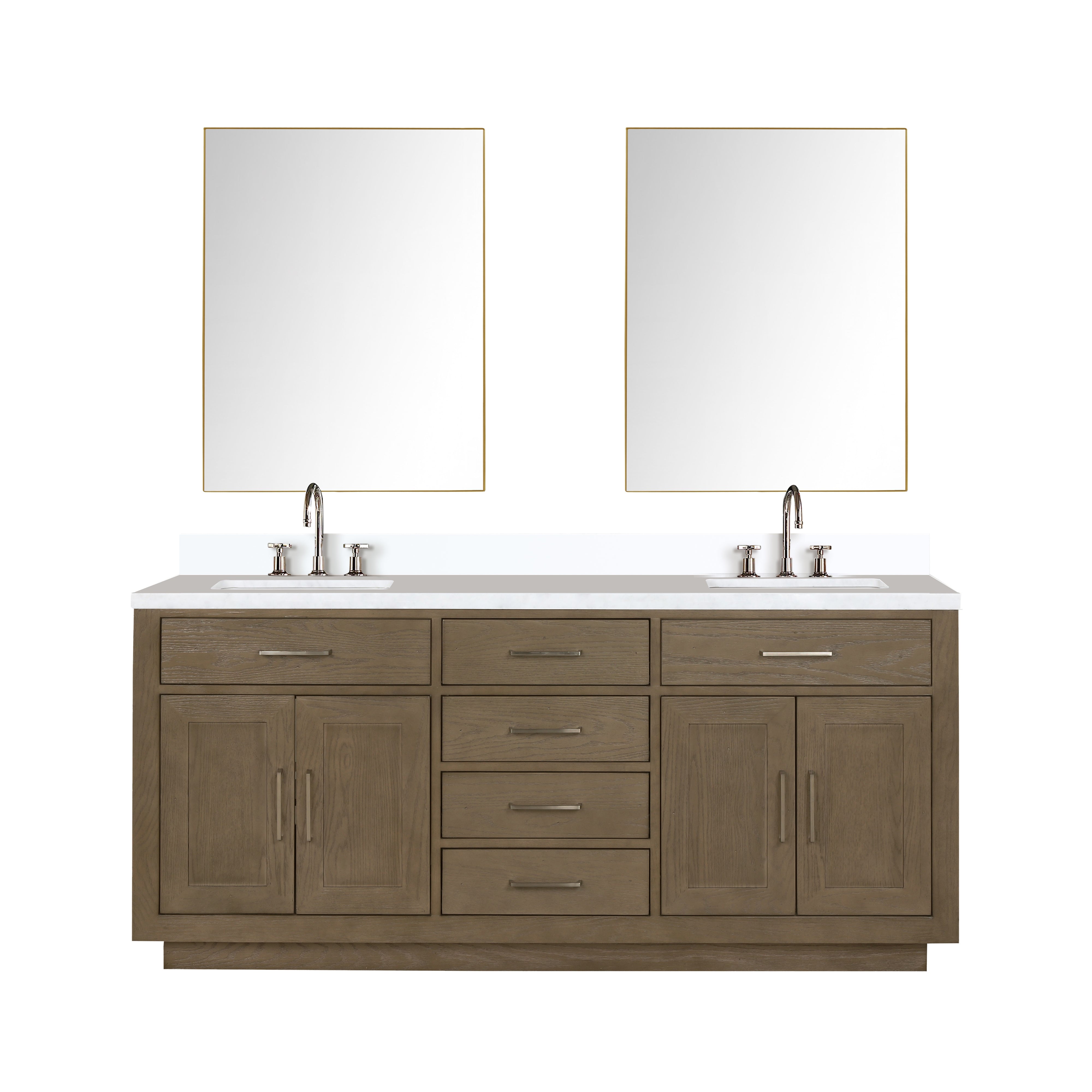 Lexora Abbey 72 in W x 22 in D Double Bath Vanity