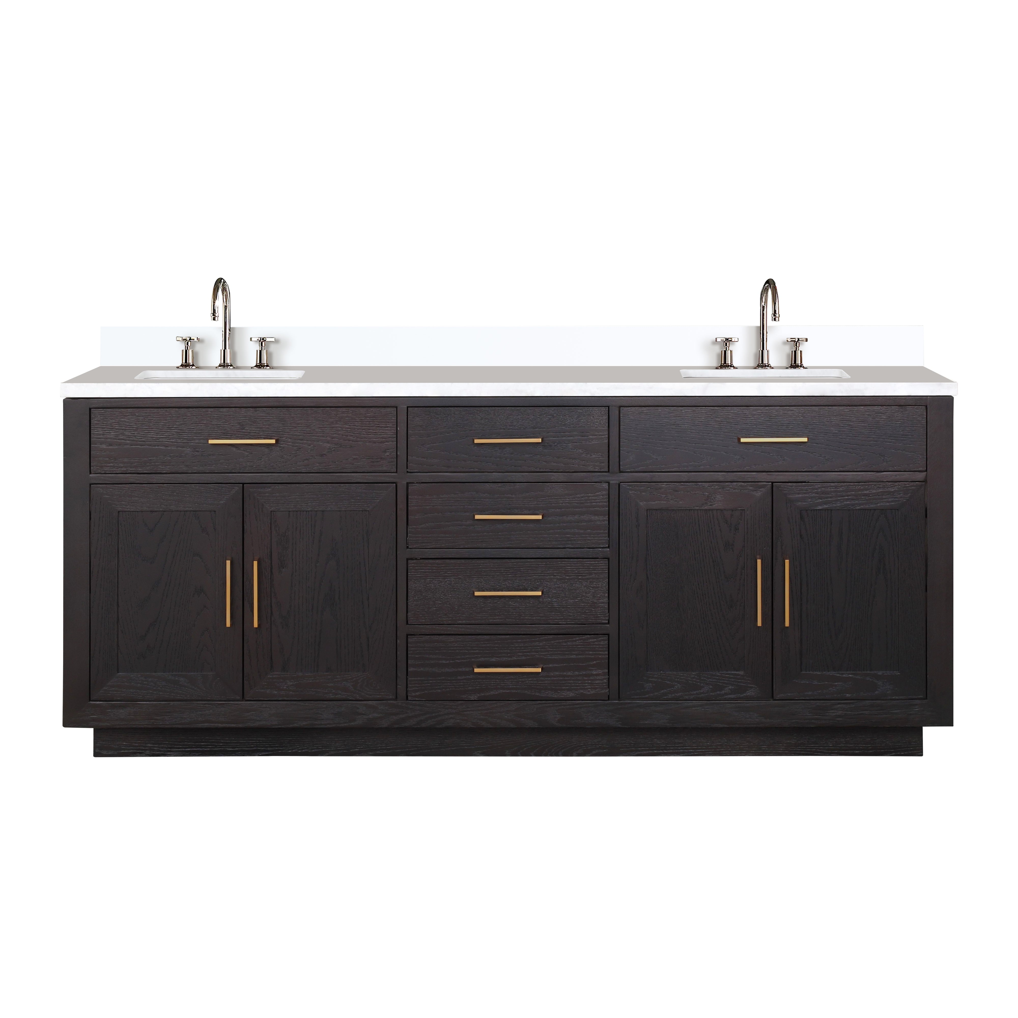 Lexora Abbey 80 in W x 22 in D Double Bath Vanity