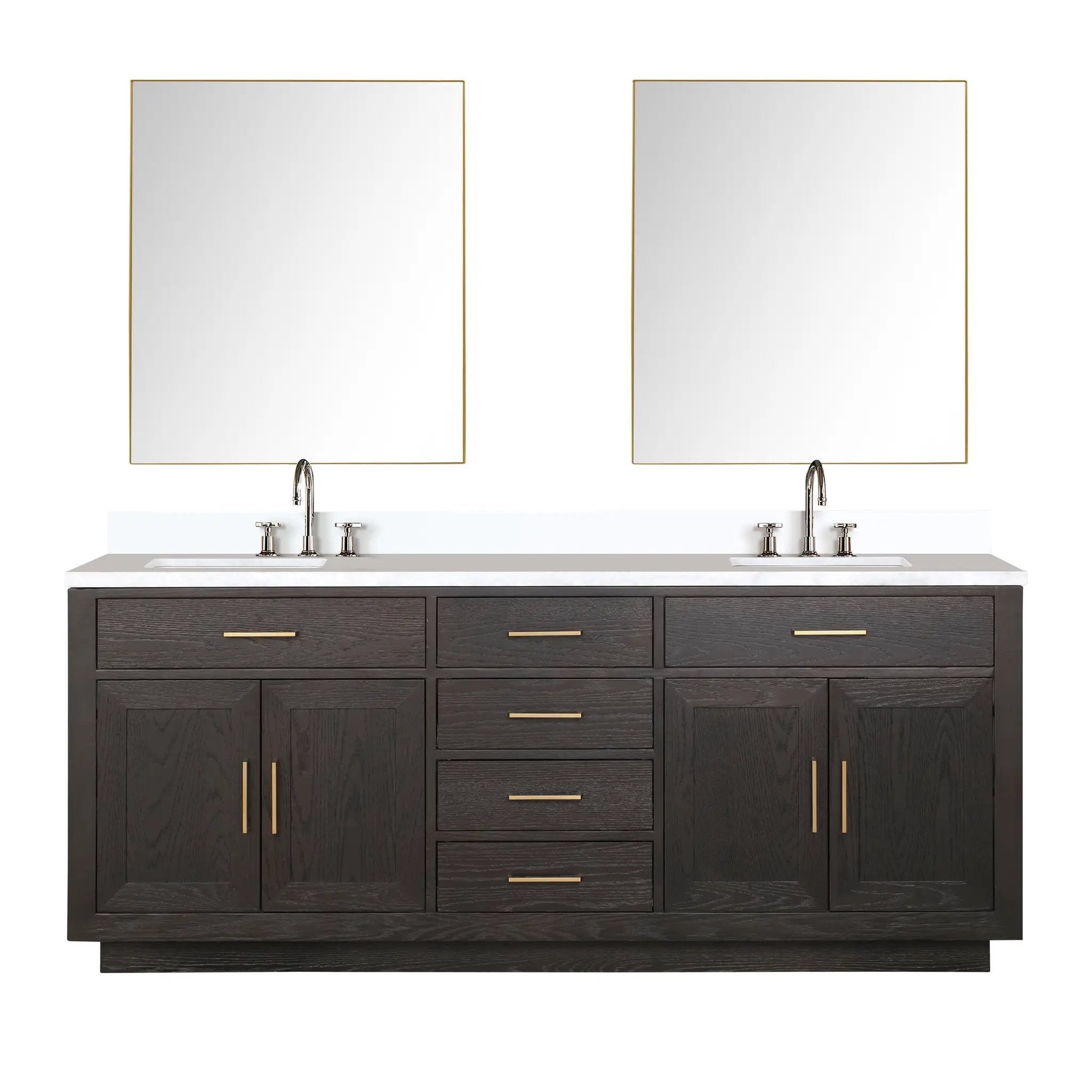 Lexora Abbey 80 in W x 22 in D Double Bath Vanity by Lexora