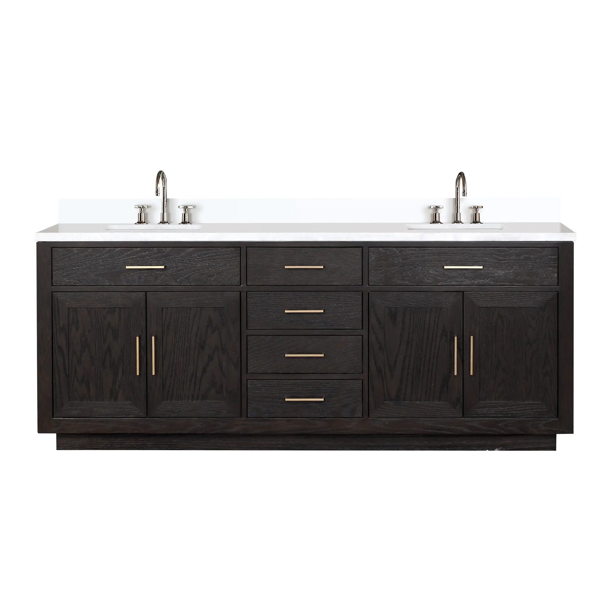 Lexora Abbey 84 in W x 22 in D Double Bath Vanity by Lexora