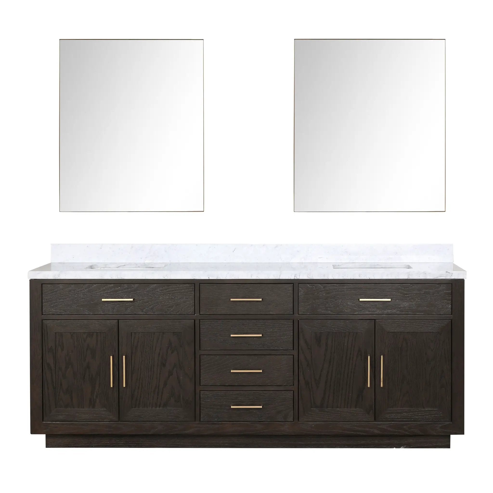 Lexora Abbey 84 in W x 22 in D Double Bath Vanity by Lexora