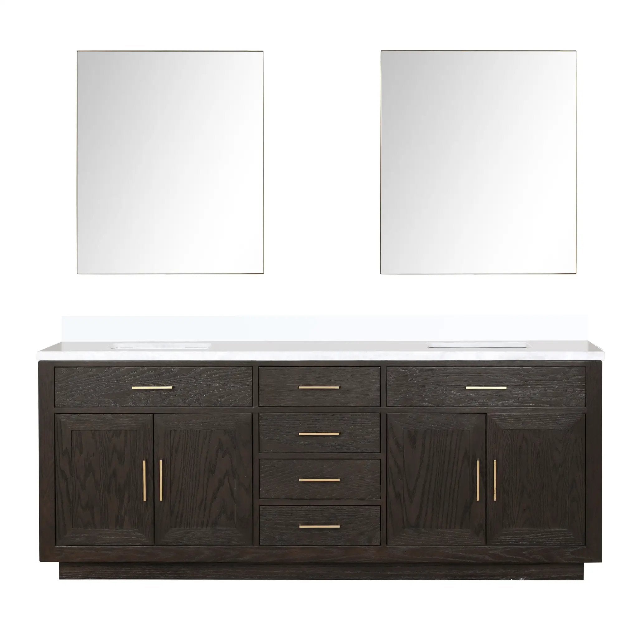 Lexora Abbey 84 in W x 22 in D Double Bath Vanity by Lexora