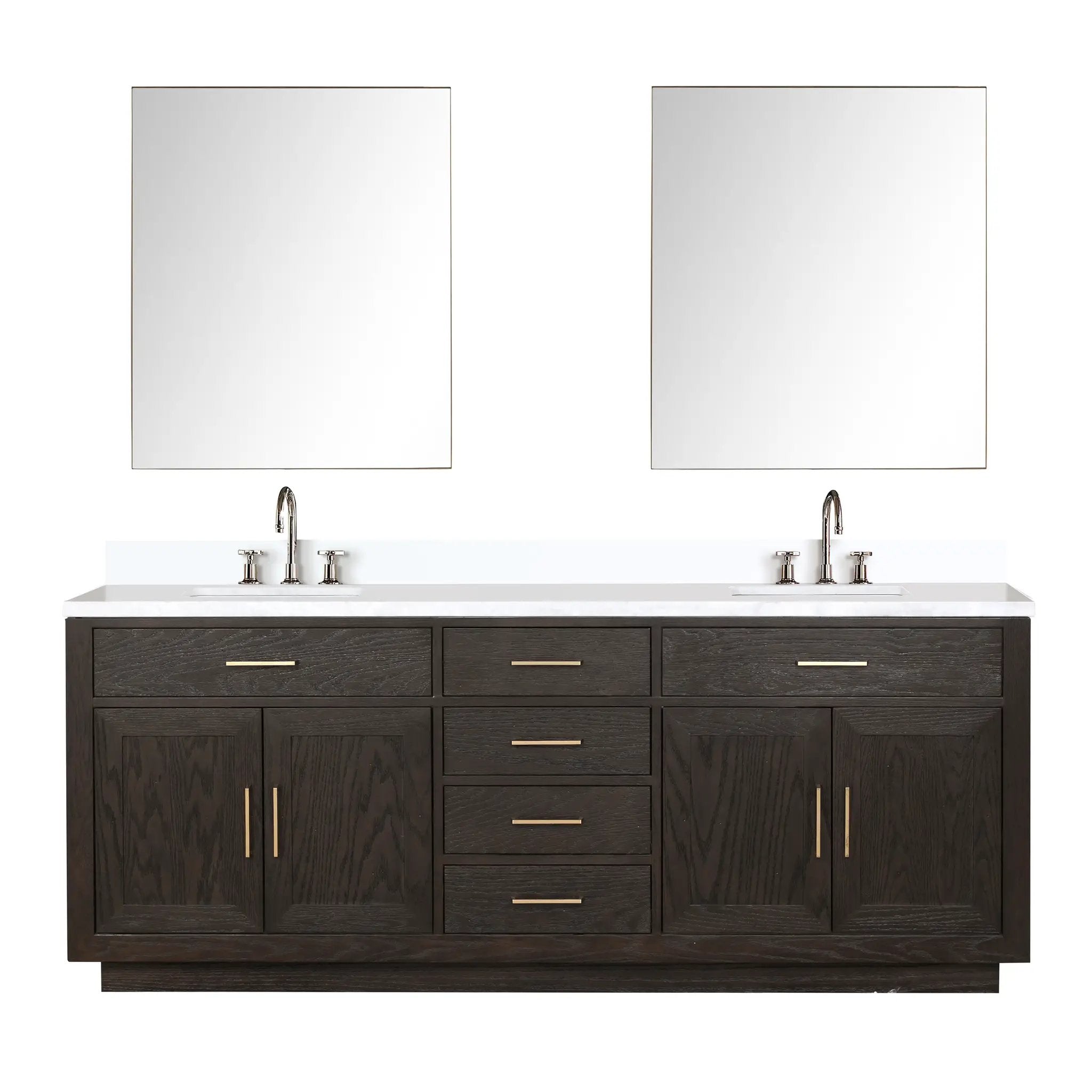 Lexora Abbey 84 in W x 22 in D Double Bath Vanity by Lexora