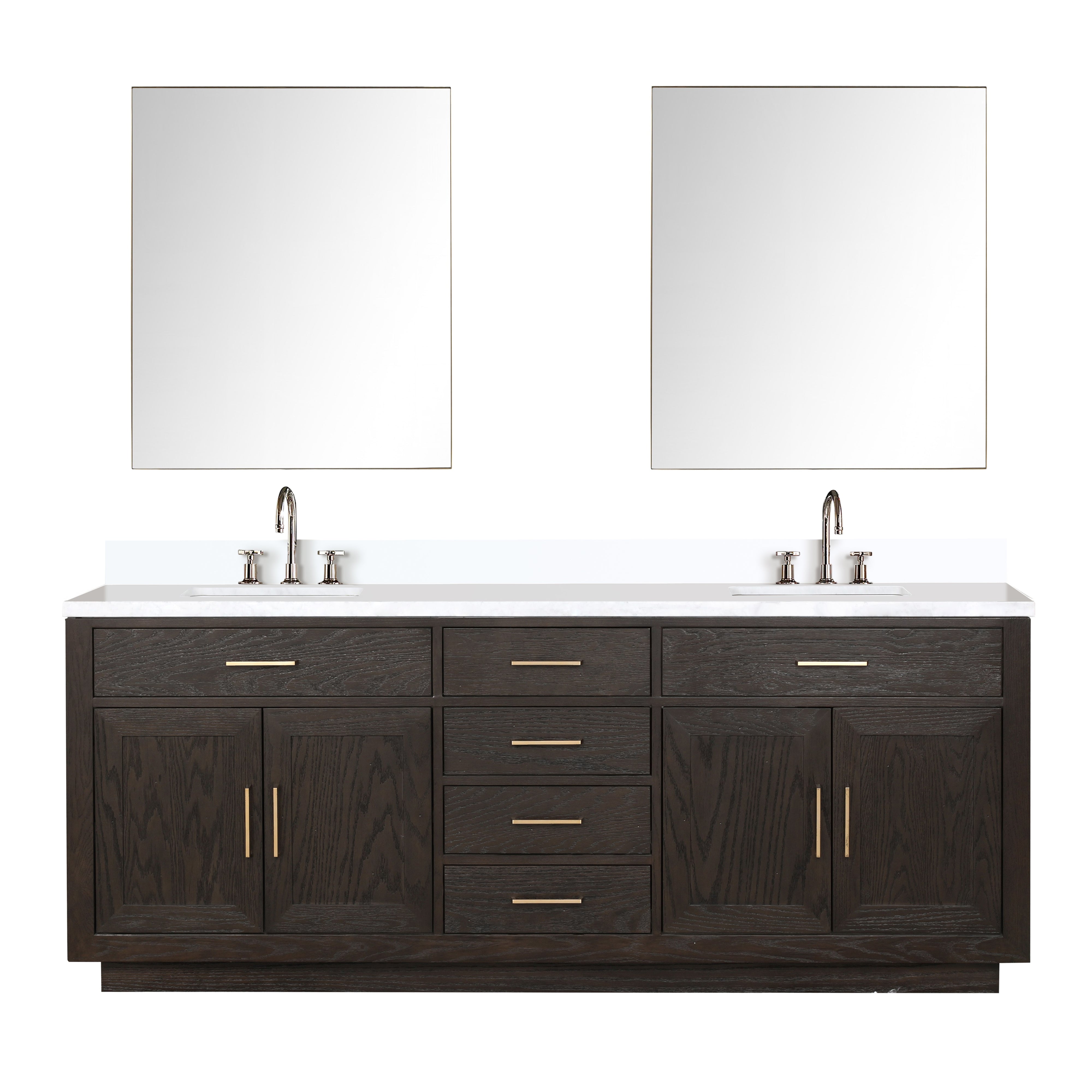 Lexora Abbey 84 in W x 22 in D Double Bath Vanity by Lexora