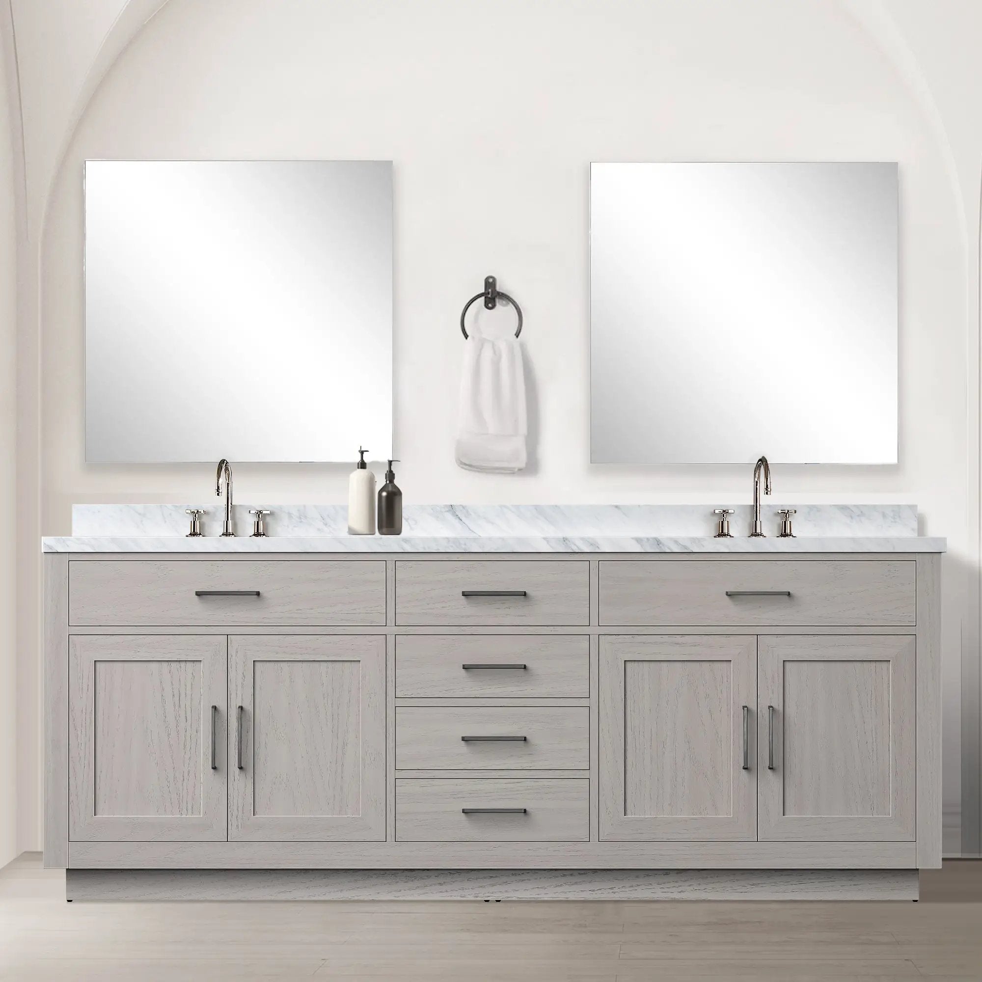 white oak vanity