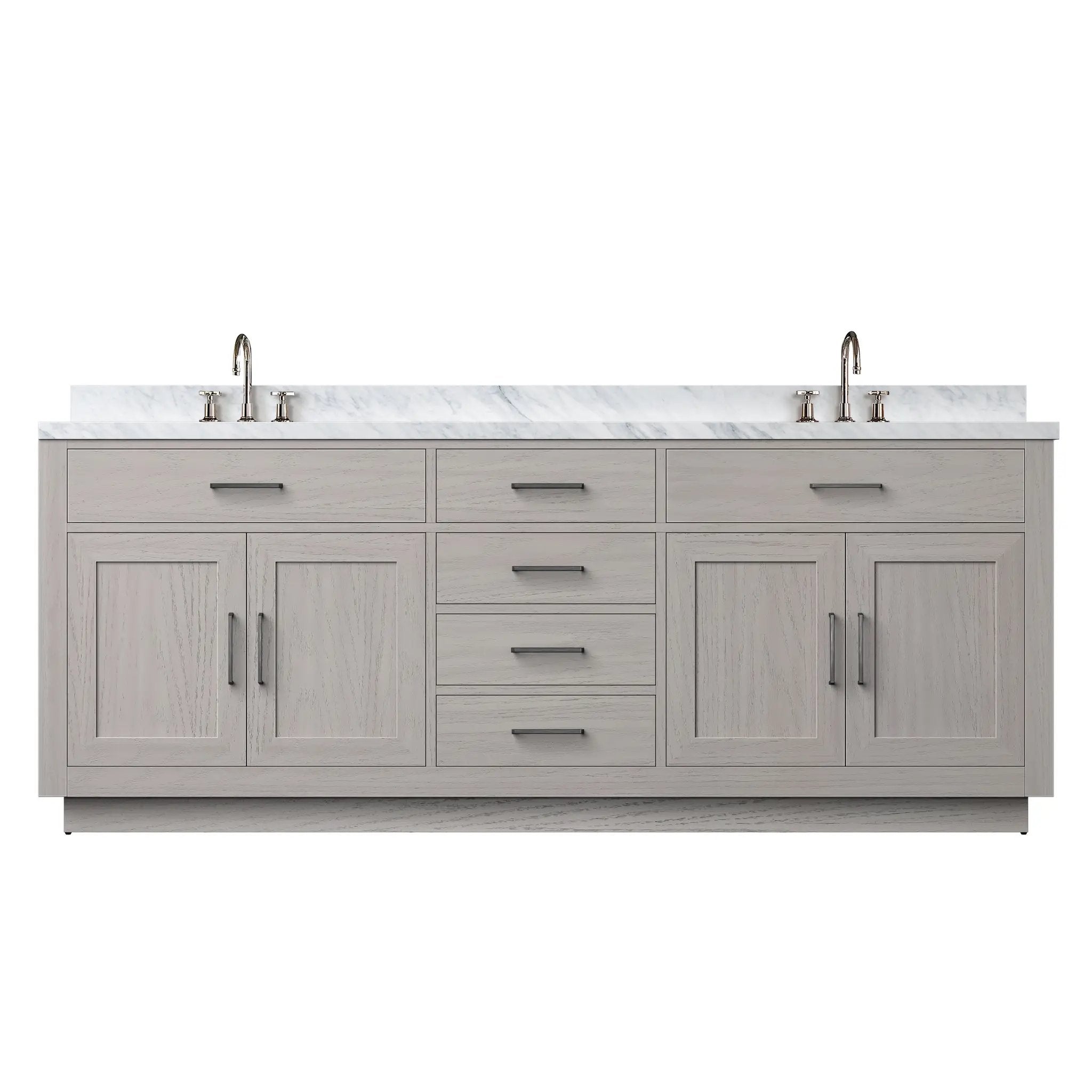 Lexora Abbey 84 in W x 22 in D Double Bath Vanity by Lexora