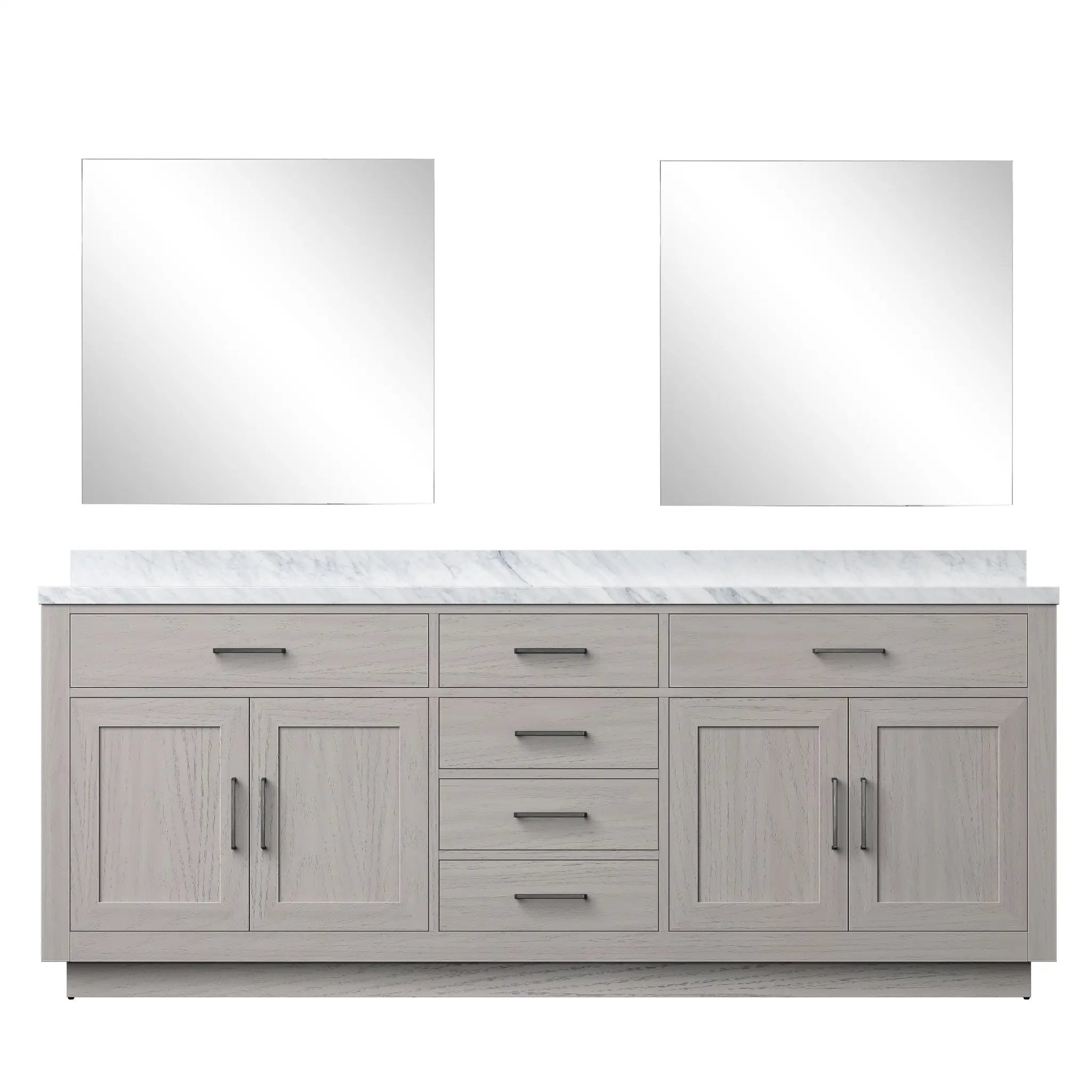 Lexora Abbey 84 in W x 22 in D Double Bath Vanity by Lexora