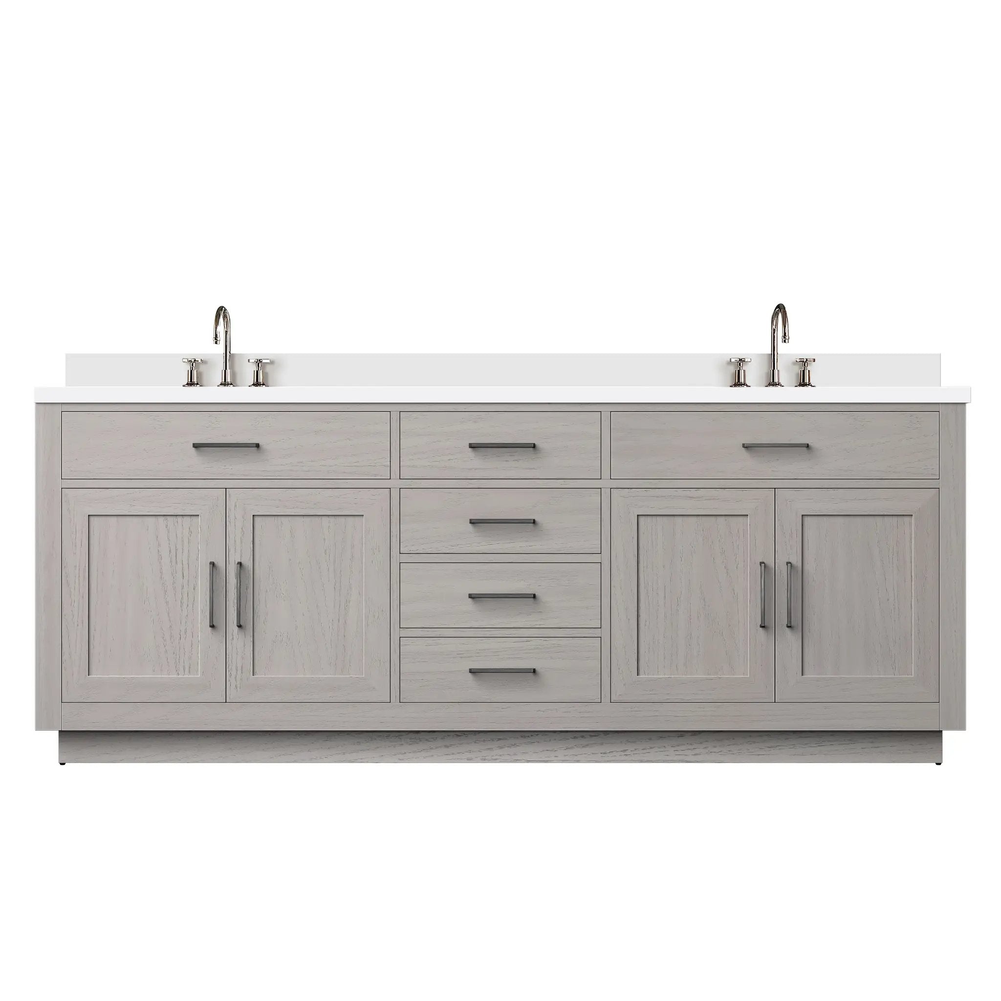 Lexora Abbey 84 in W x 22 in D Double Bath Vanity by Lexora