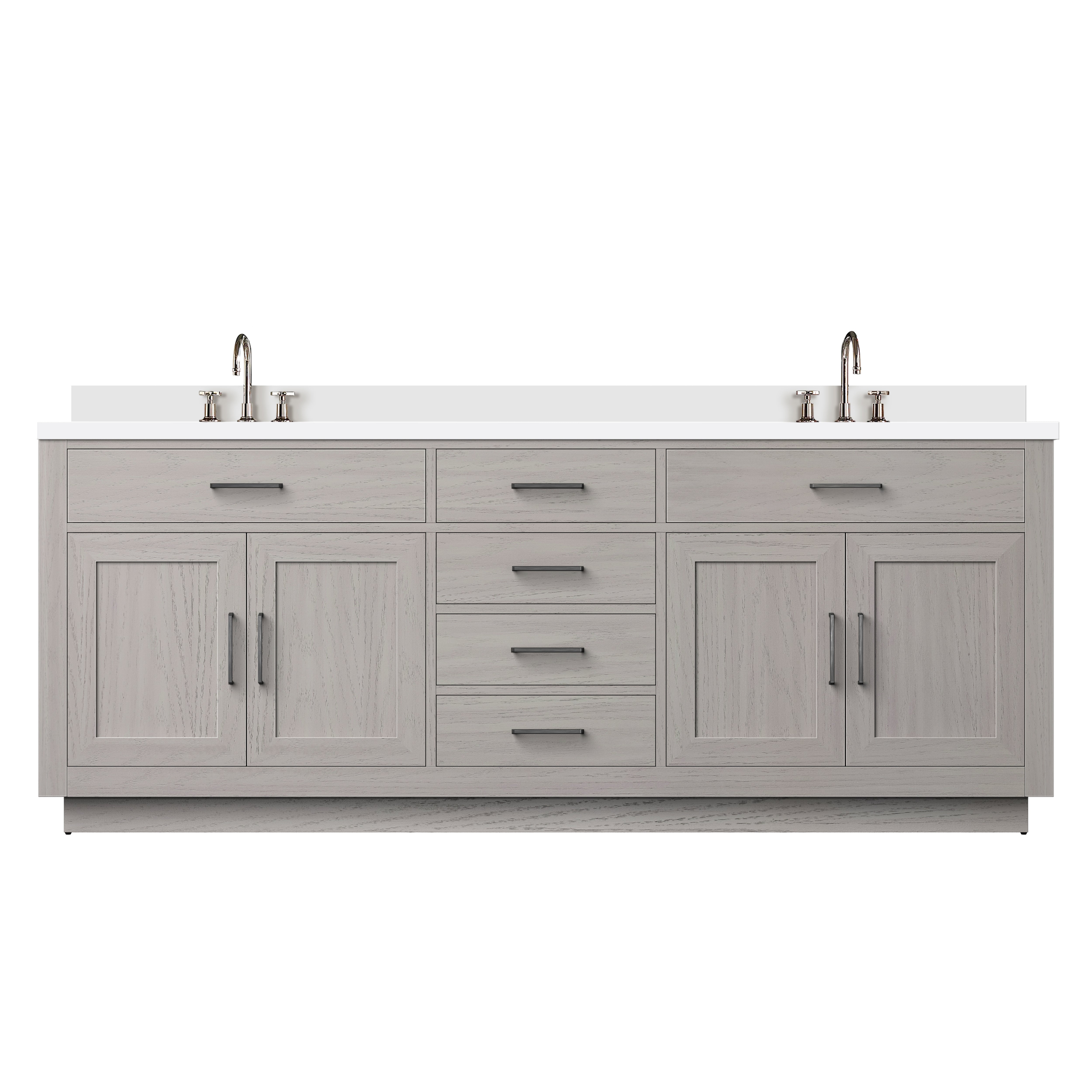 Lexora Abbey 84 in W x 22 in D Double Bath Vanity by Lexora