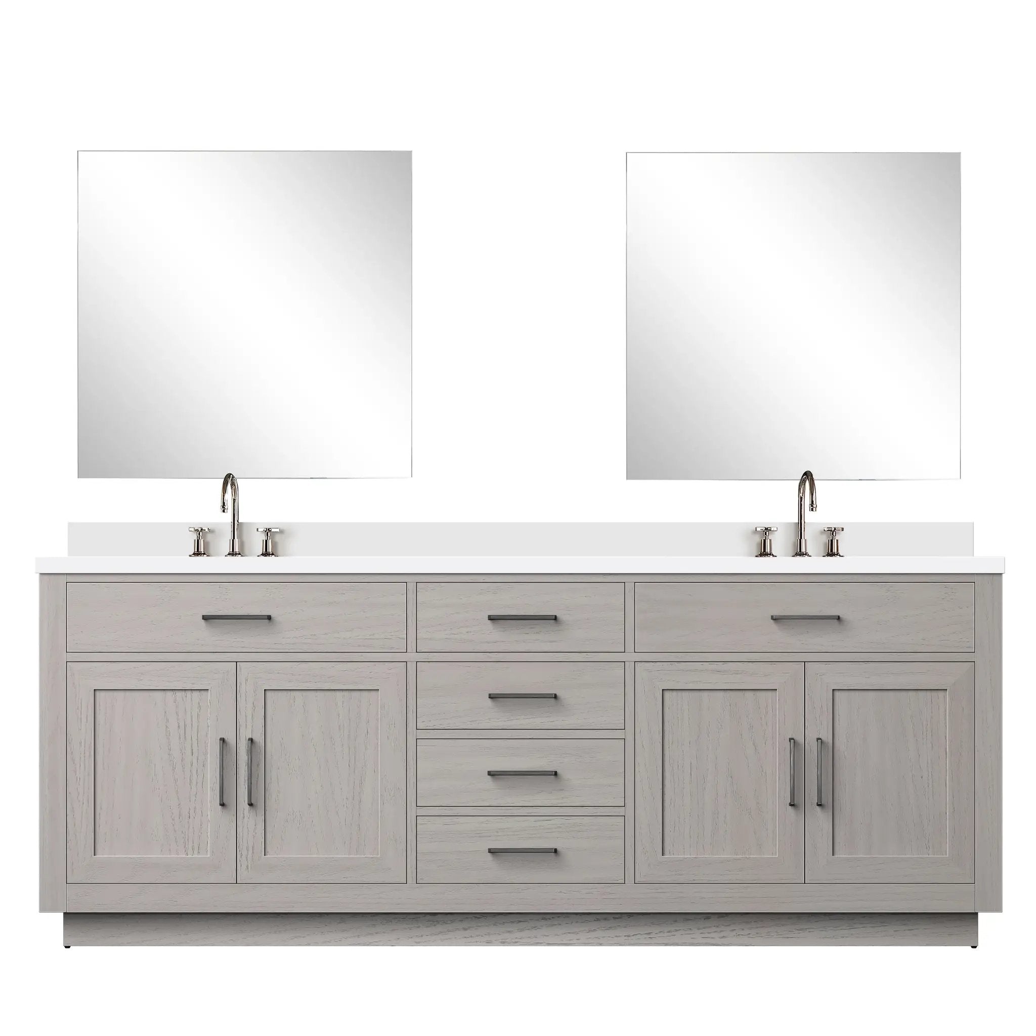 Lexora Abbey 84 in W x 22 in D Double Bath Vanity by Lexora