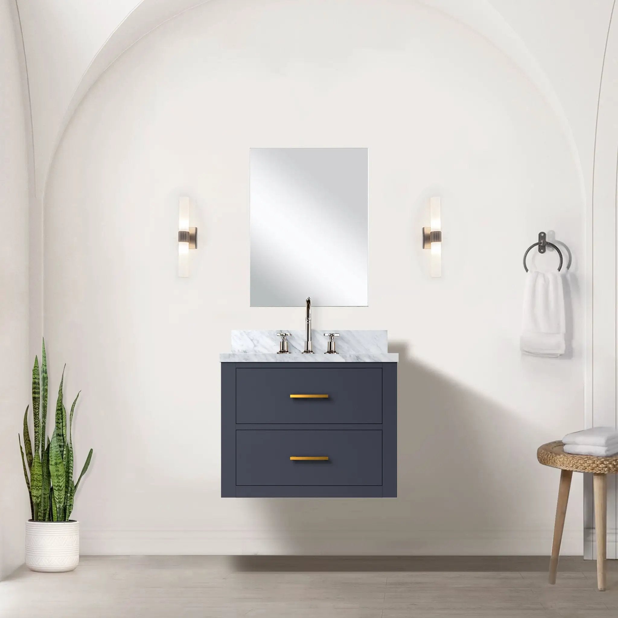 blue vanity