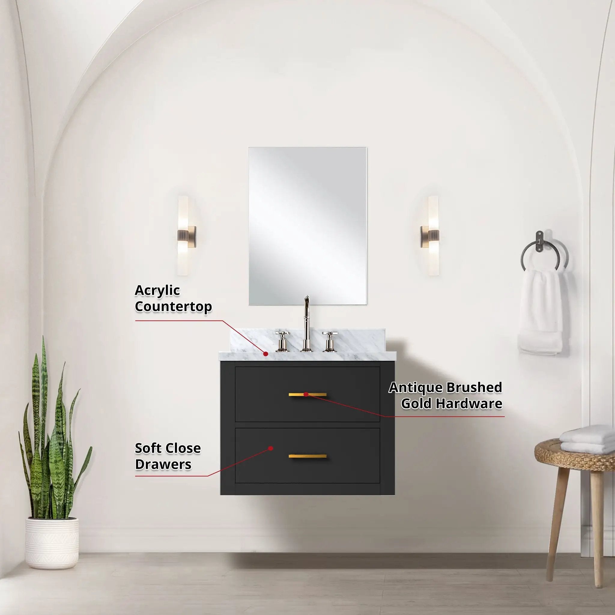 black vanity