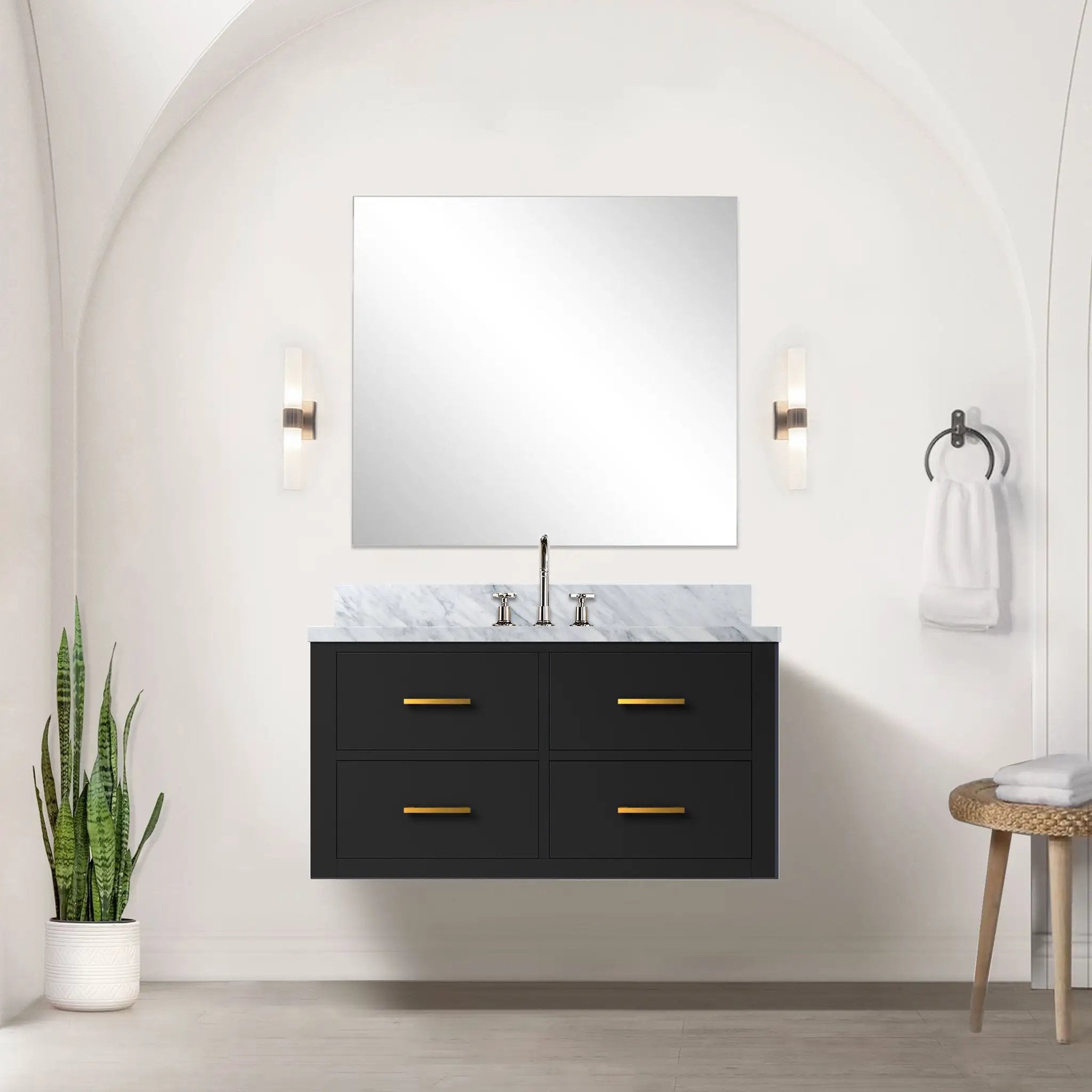 black vanity
