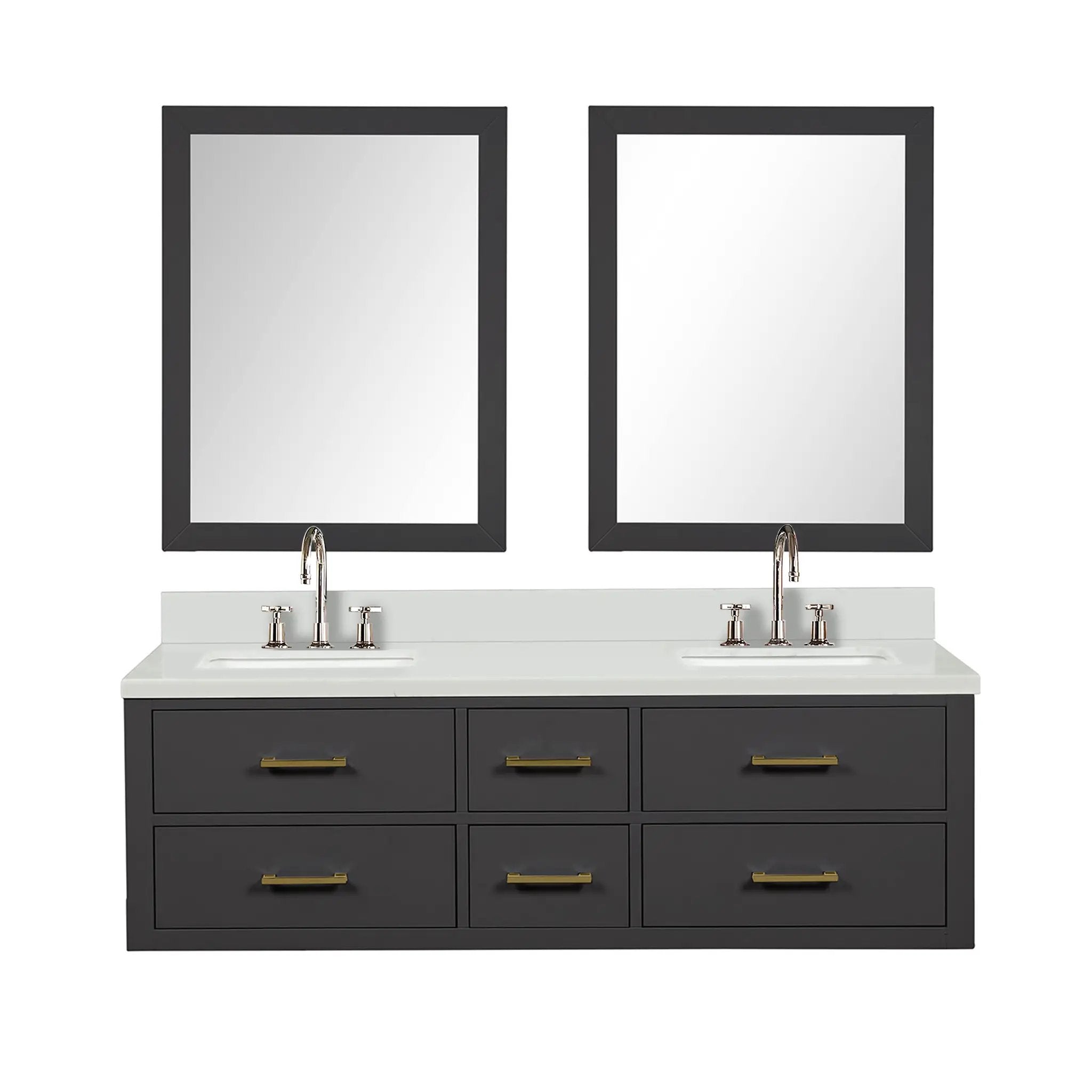 Lexora Castor 60 in W x 22 in D Double Bath Vanity by Lexora