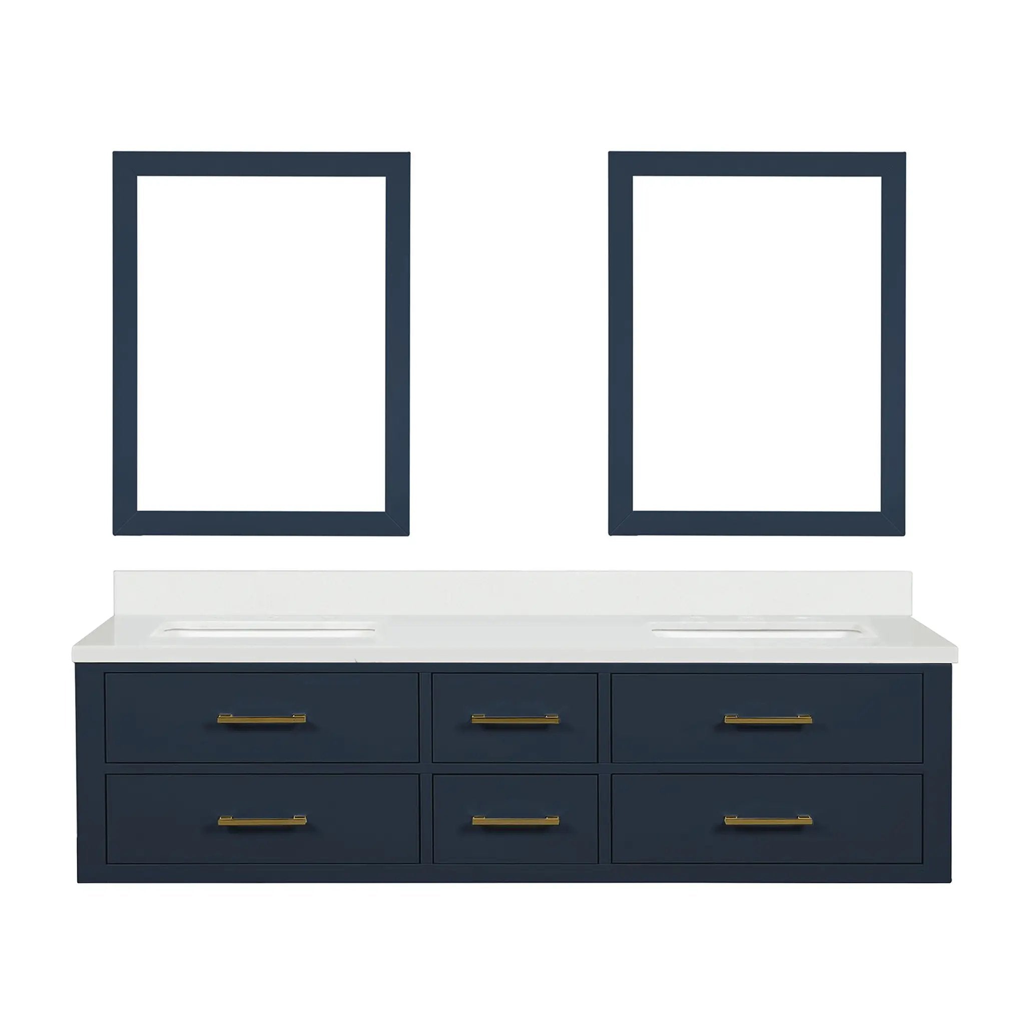 Lexora Castor 72 in W x 22 in D Double Bath Vanity by Lexora