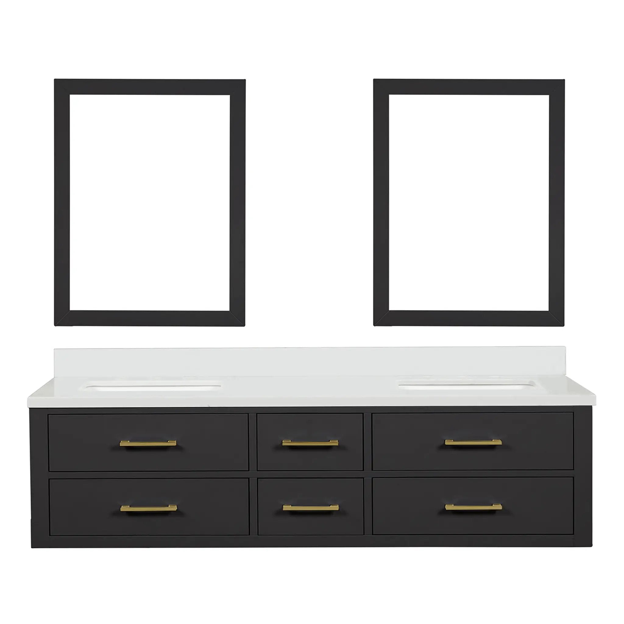 Lexora Castor 72 in W x 22 in D Double Bath Vanity by Lexora