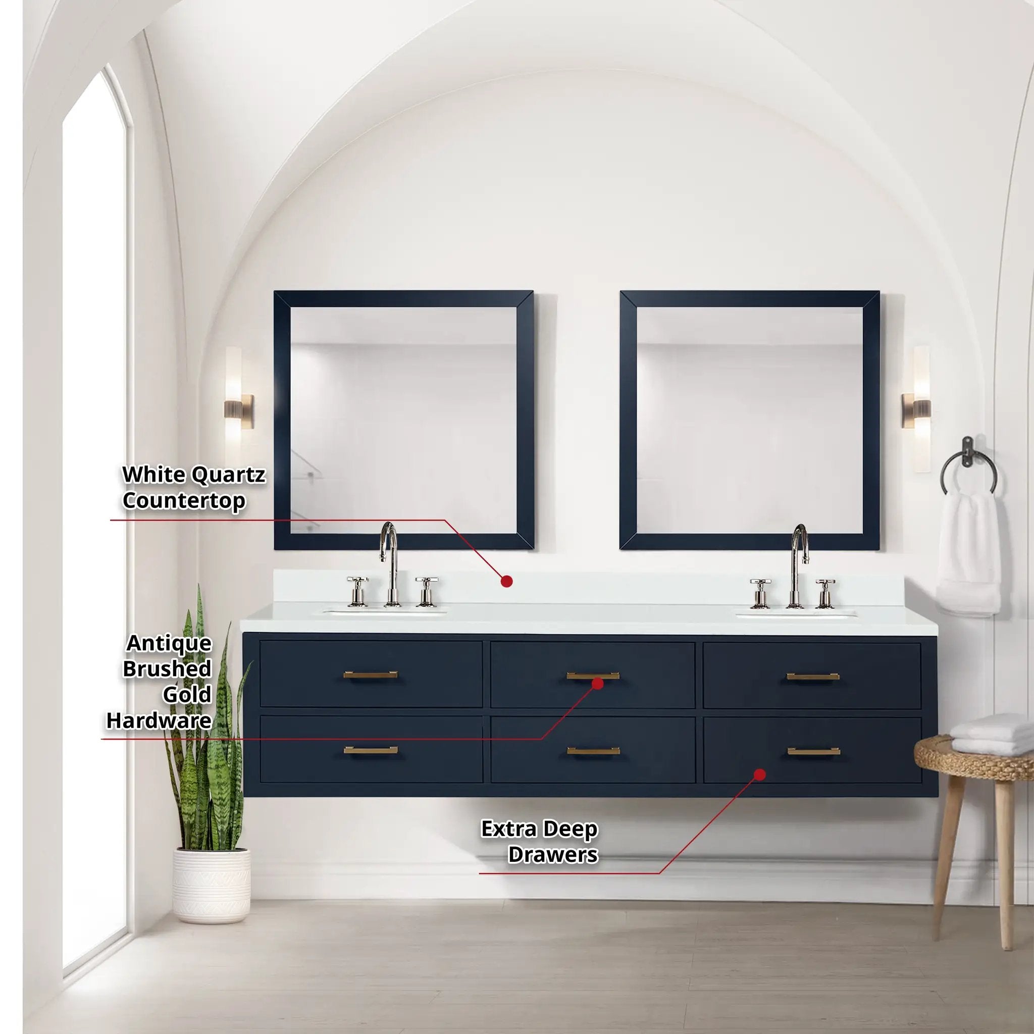 blue vanity