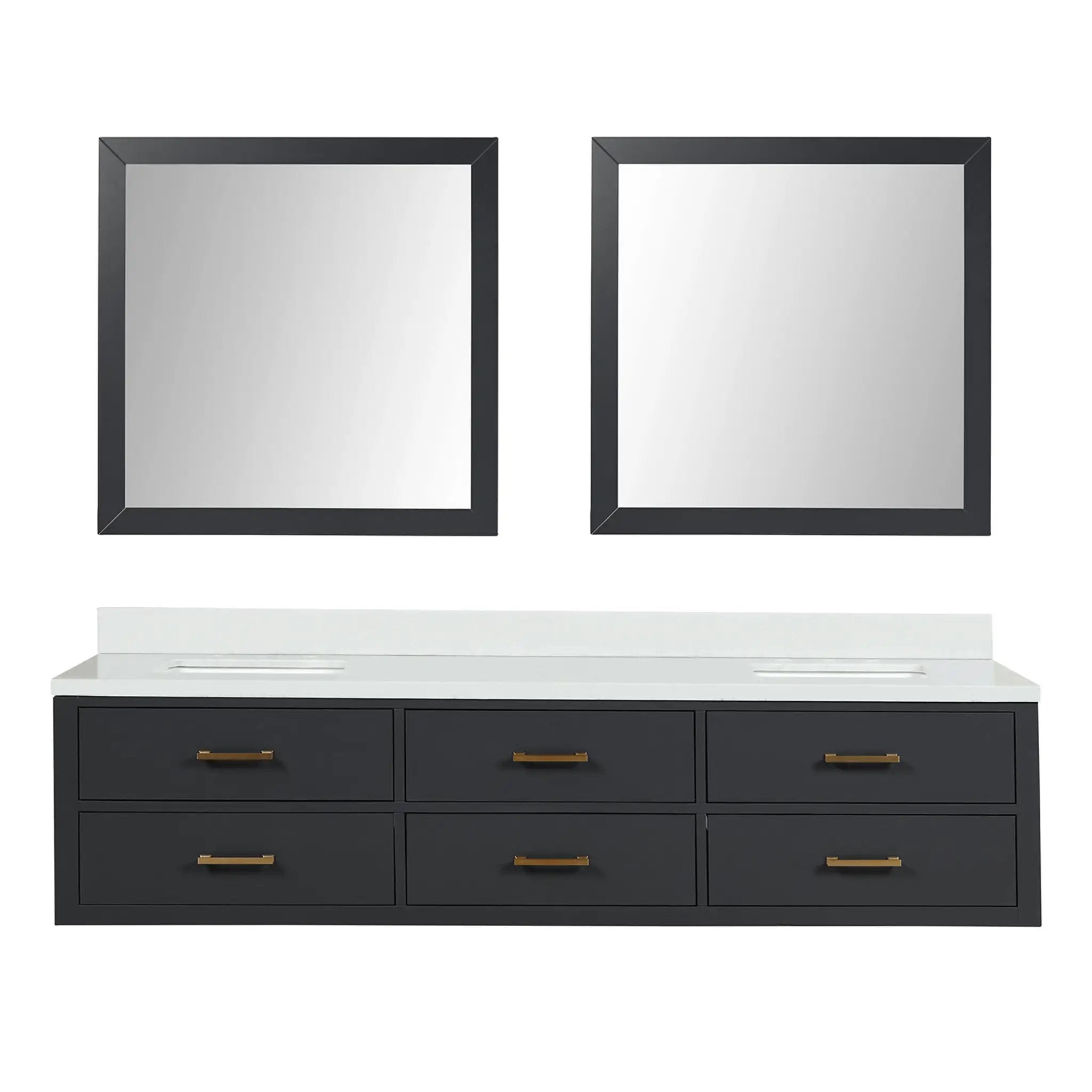 Lexora Castor 80 in W x 22 in D Double Bath Vanity by Lexora