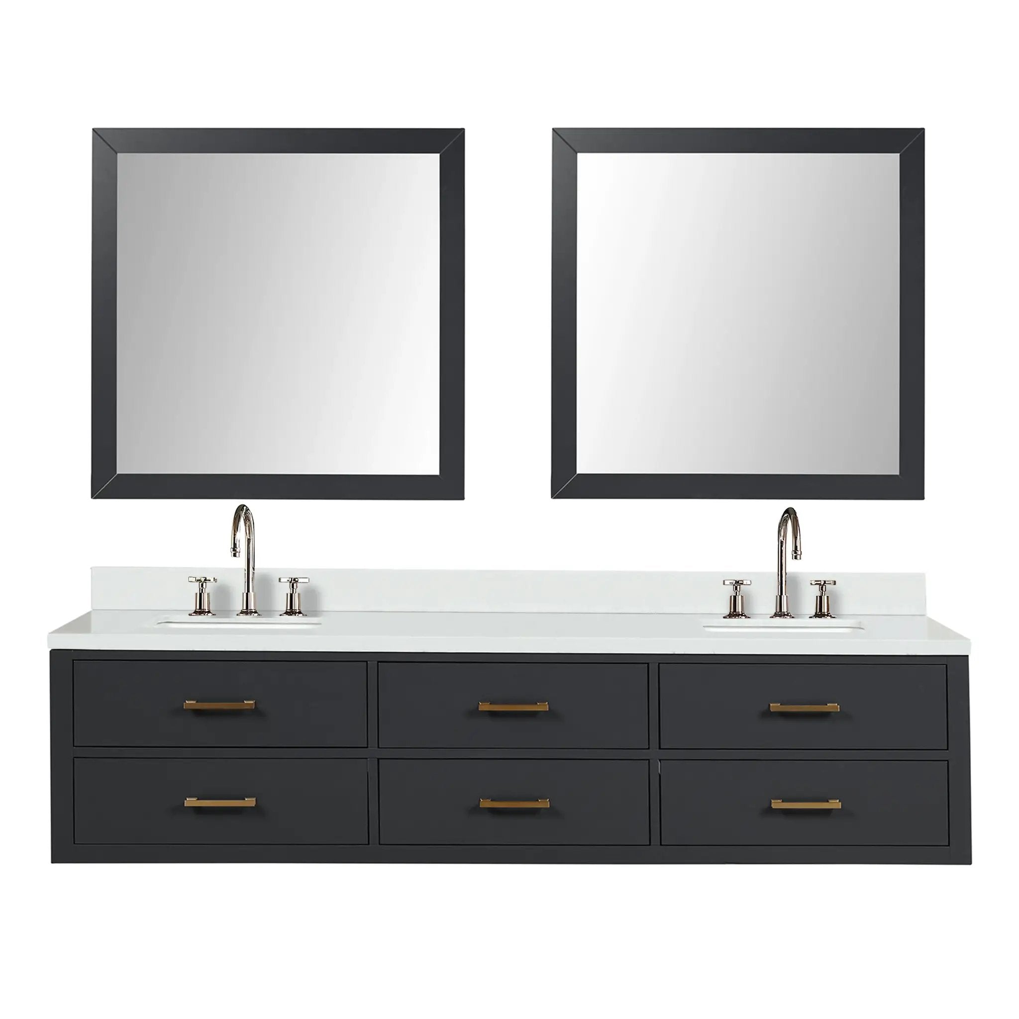 Lexora Castor 80 in W x 22 in D Double Bath Vanity by Lexora
