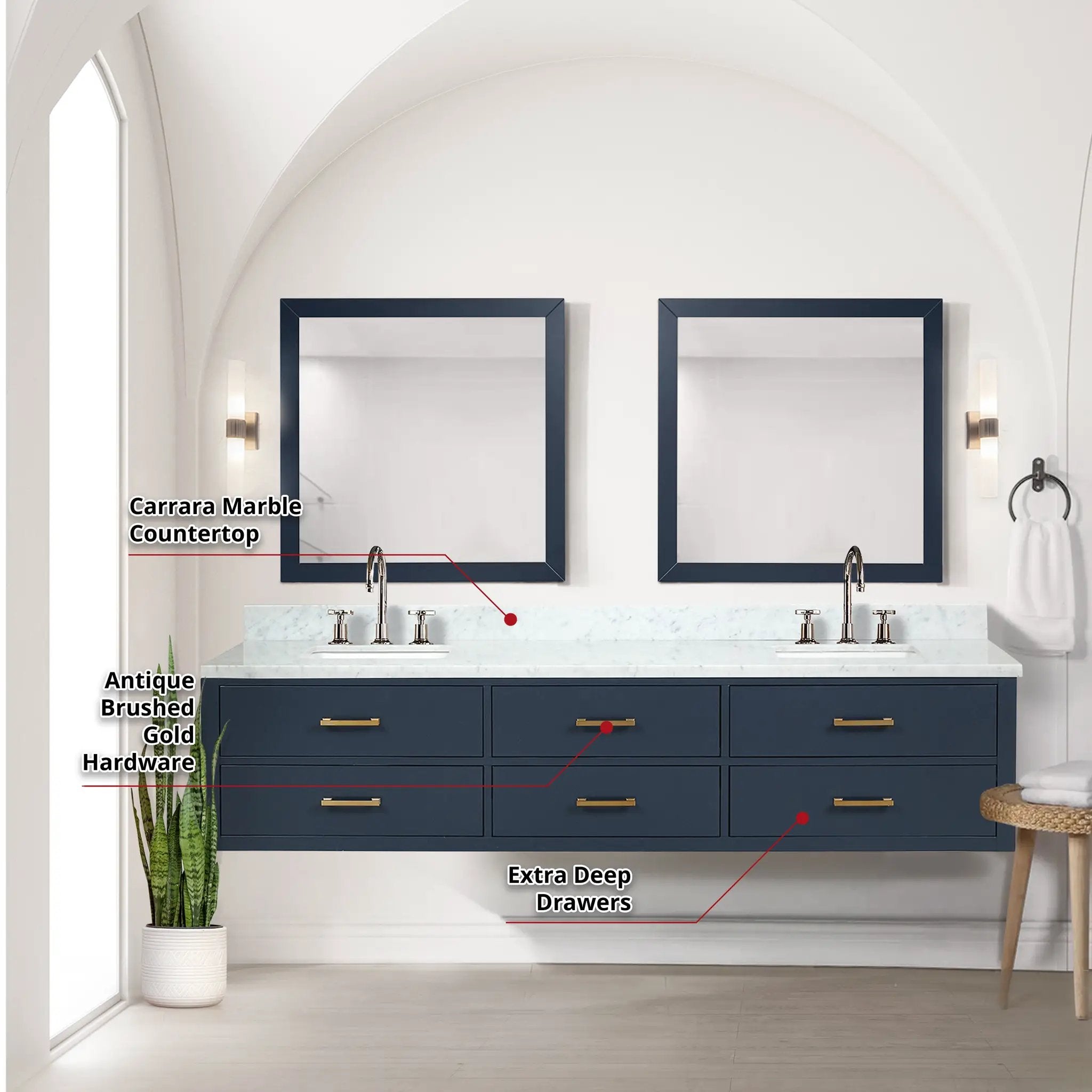 blue vanity