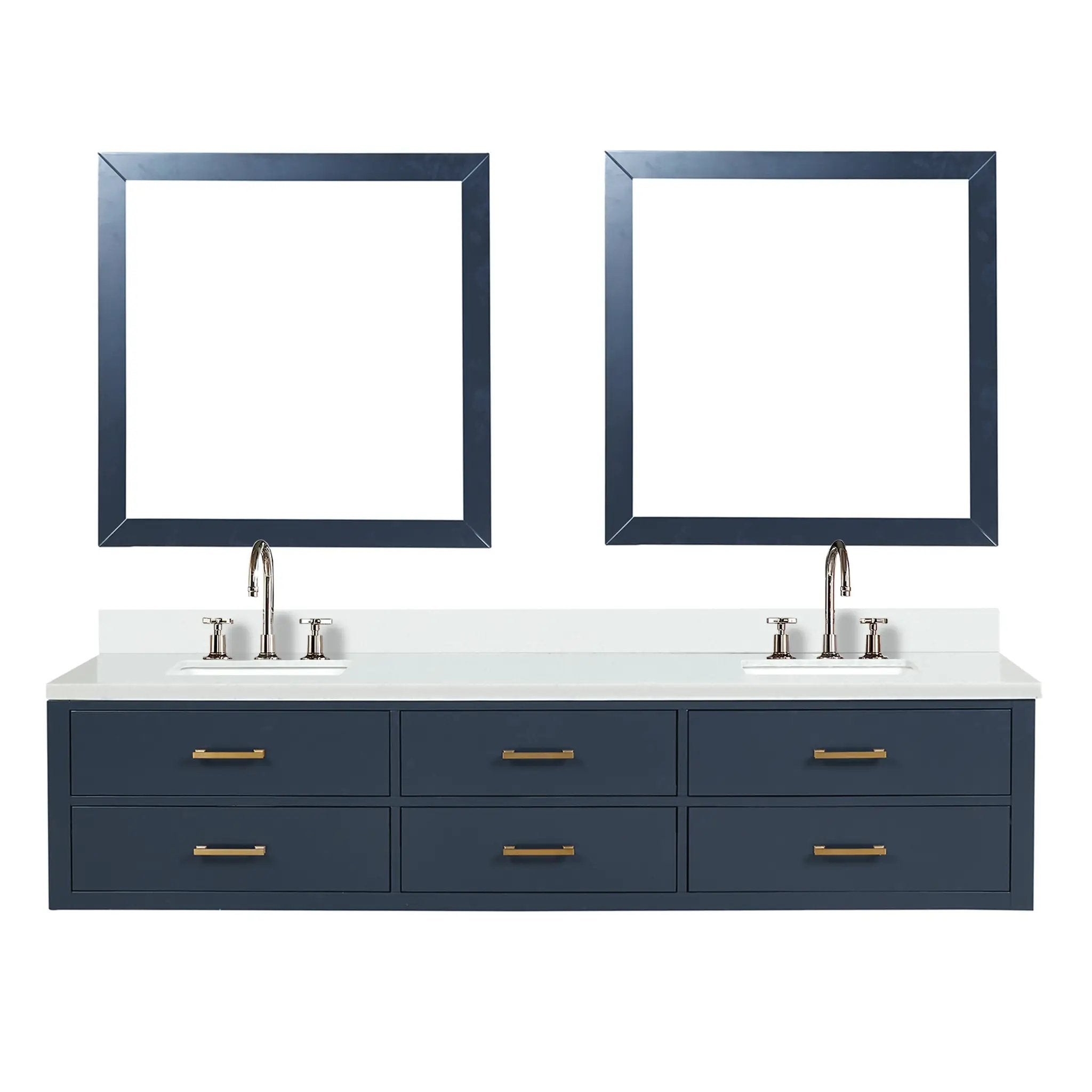 Lexora Castor 84 in W x 22 in D Double Bath Vanity by Lexora