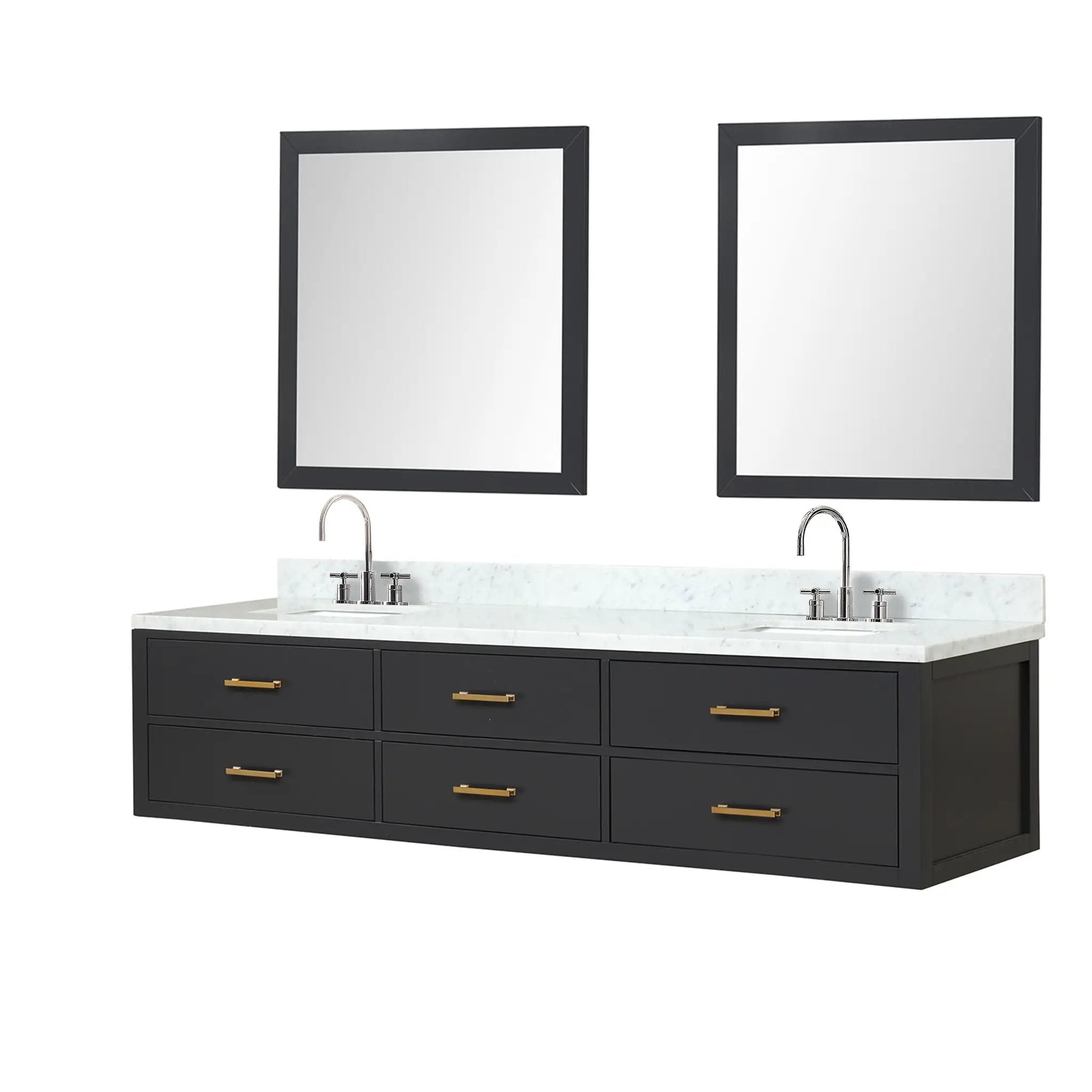 Lexora Castor 84 in W x 22 in D Double Bath Vanity by Lexora