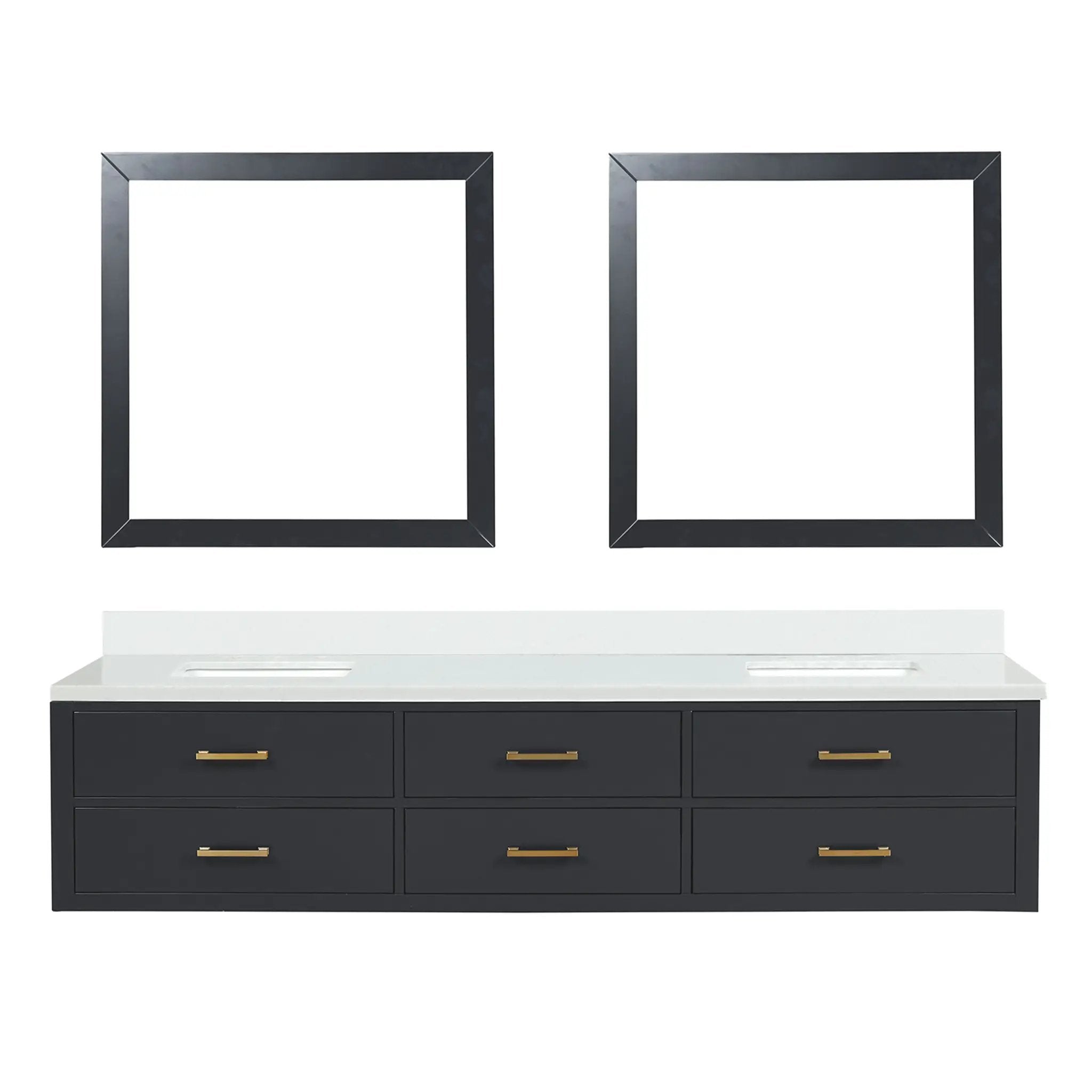 Lexora Castor 84 in W x 22 in D Double Bath Vanity by Lexora