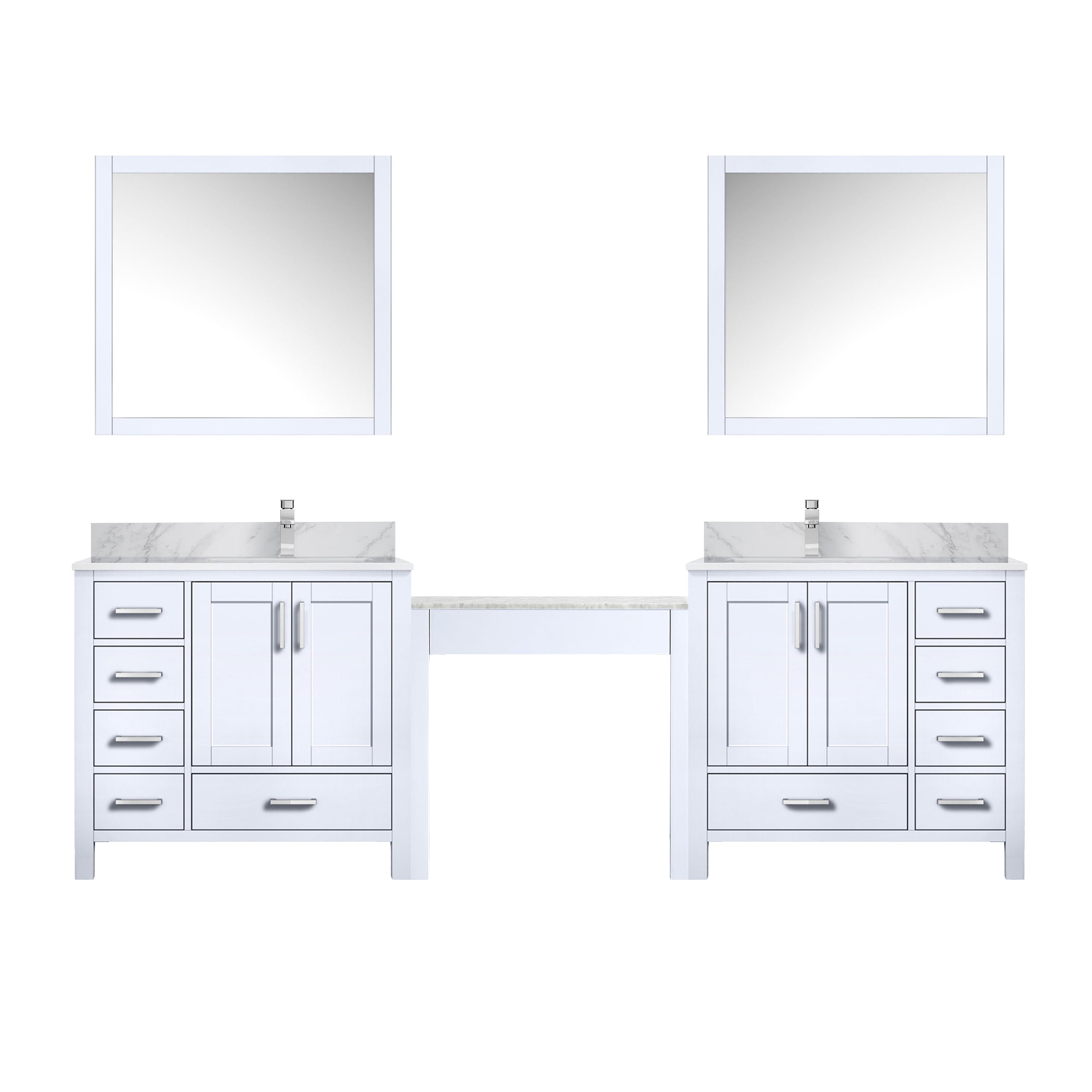 Lexora Coraline 102 in W x 22 in D Double Bath Vanity with Carrara Marble Top