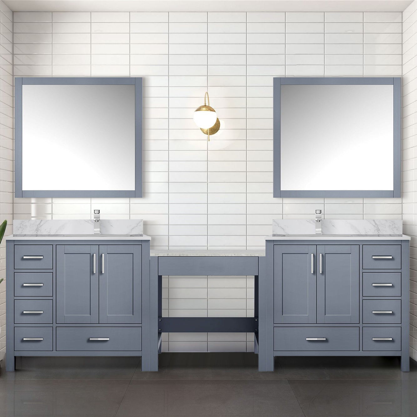 dark grey vanity