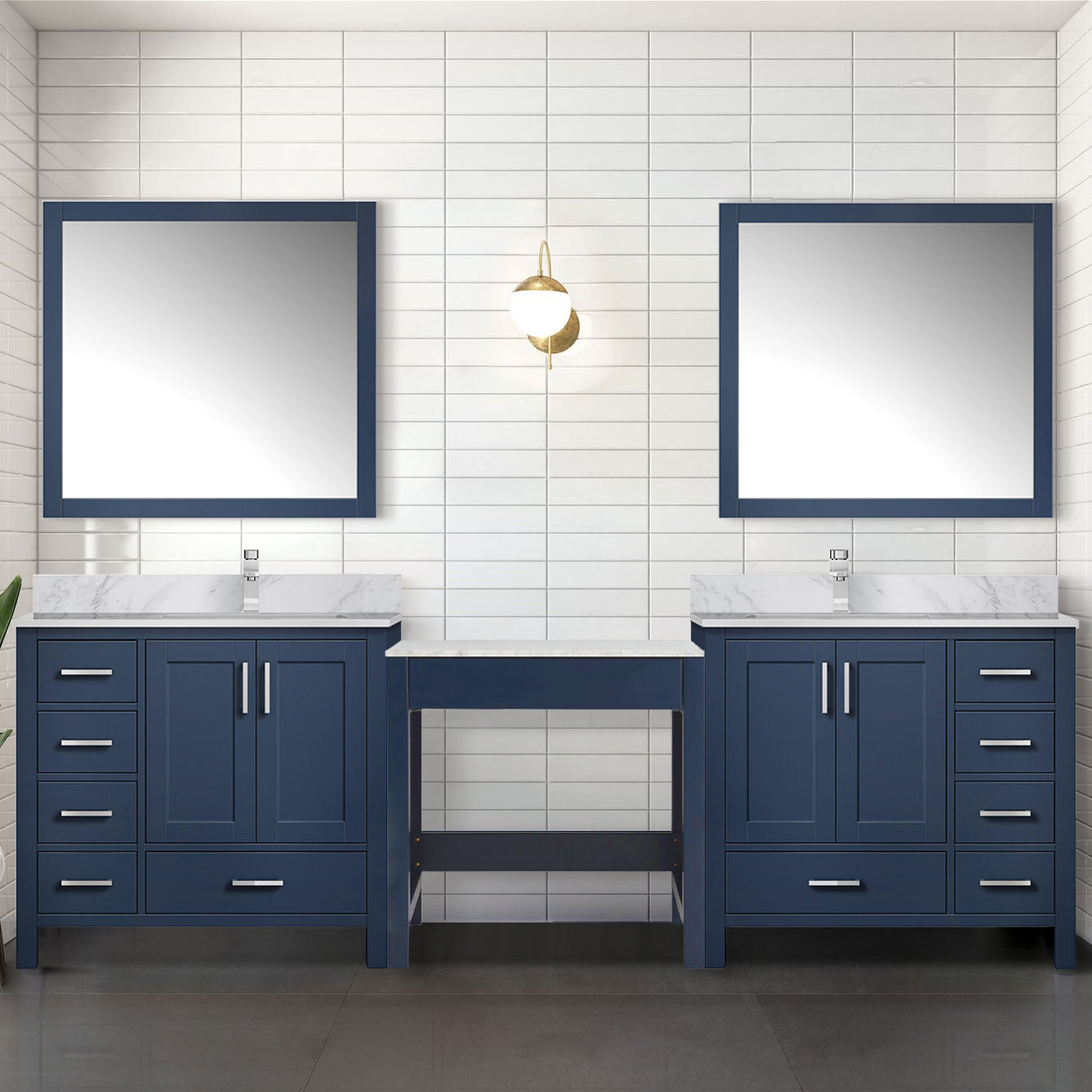 navy blue vanity