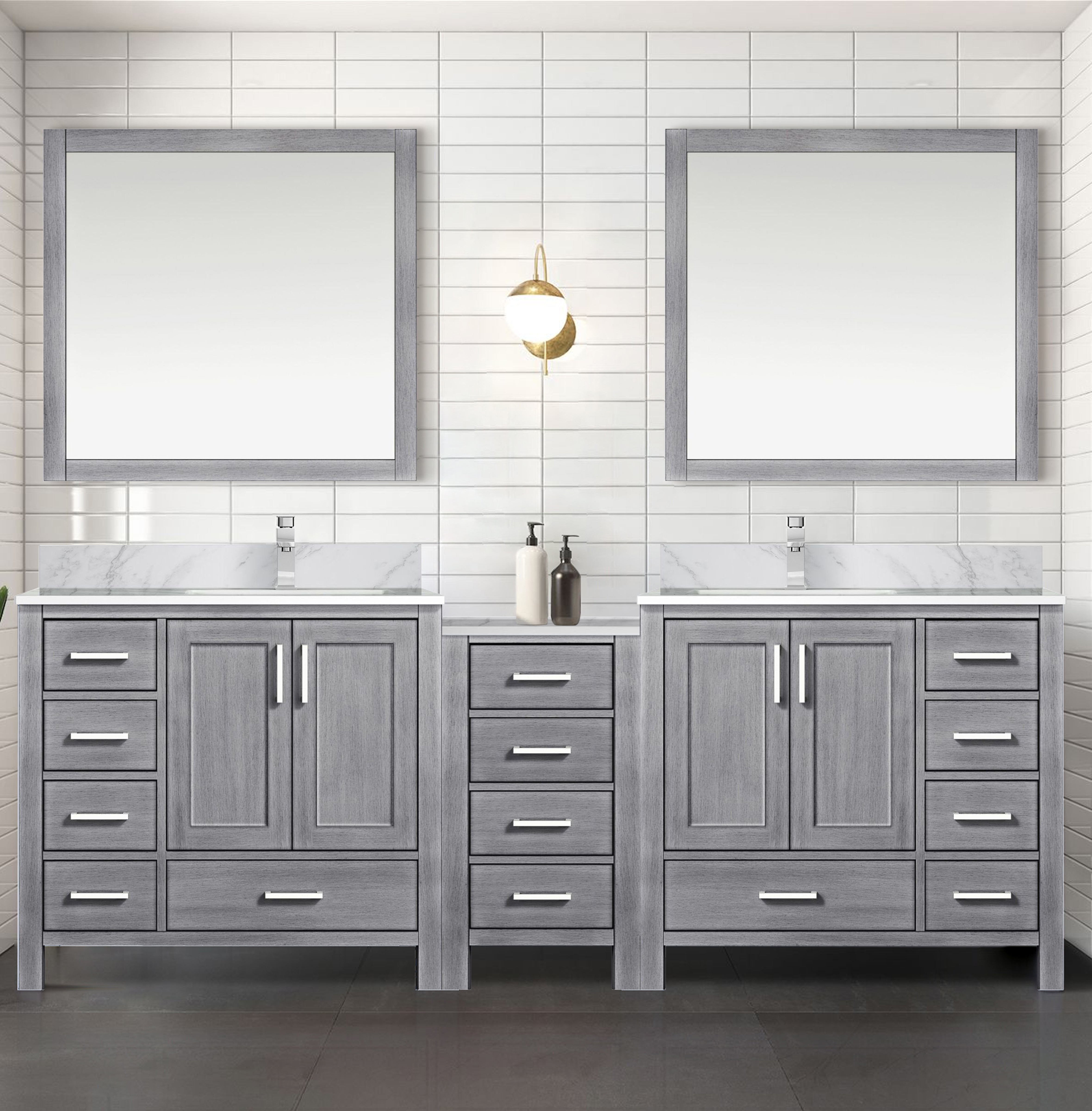distressed grey vanity