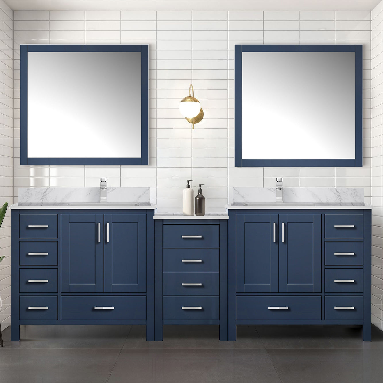 navy blue vanity