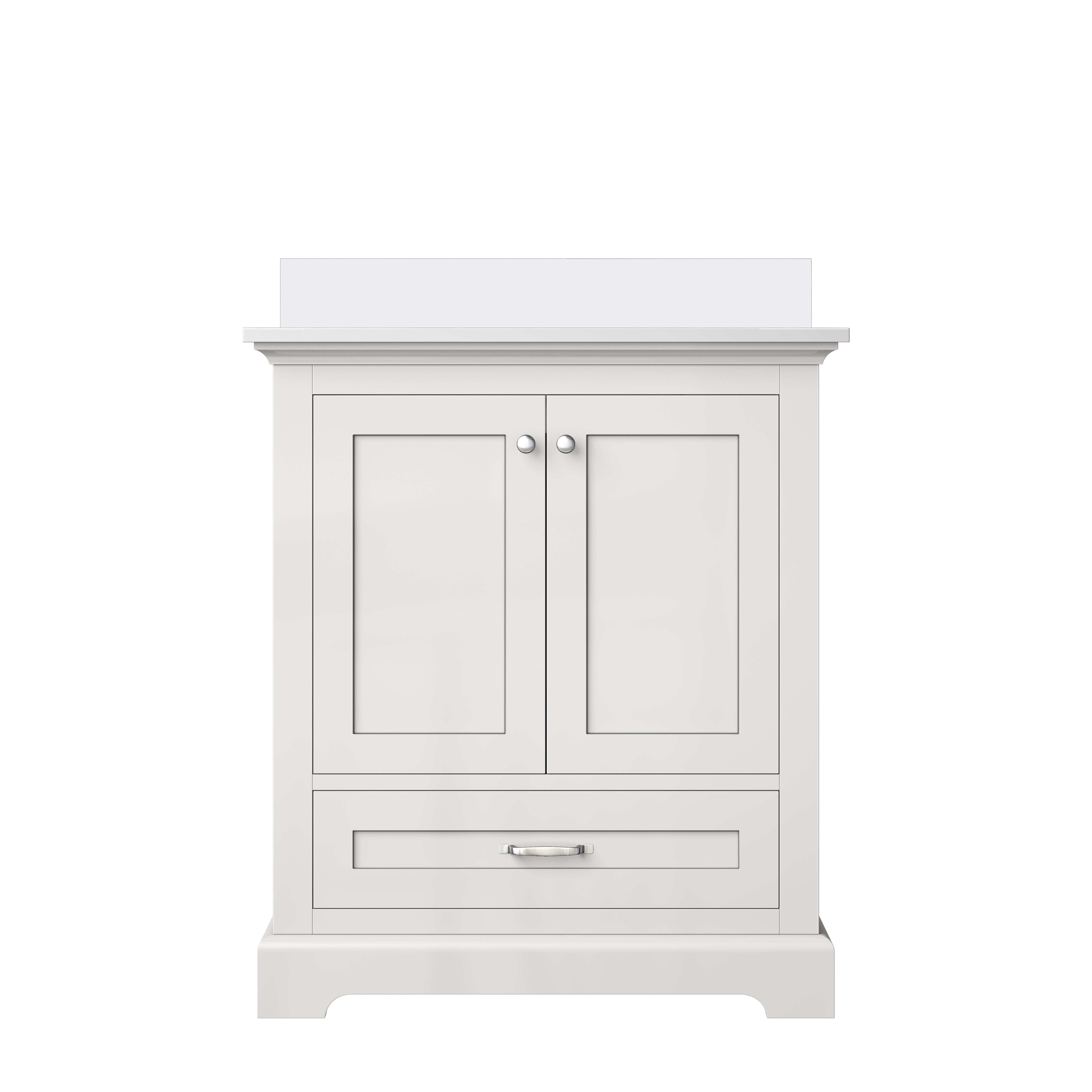 Lexora Dukes 30 in. W x 22 in. D Single Bath Vanity and Cultured Marble Top